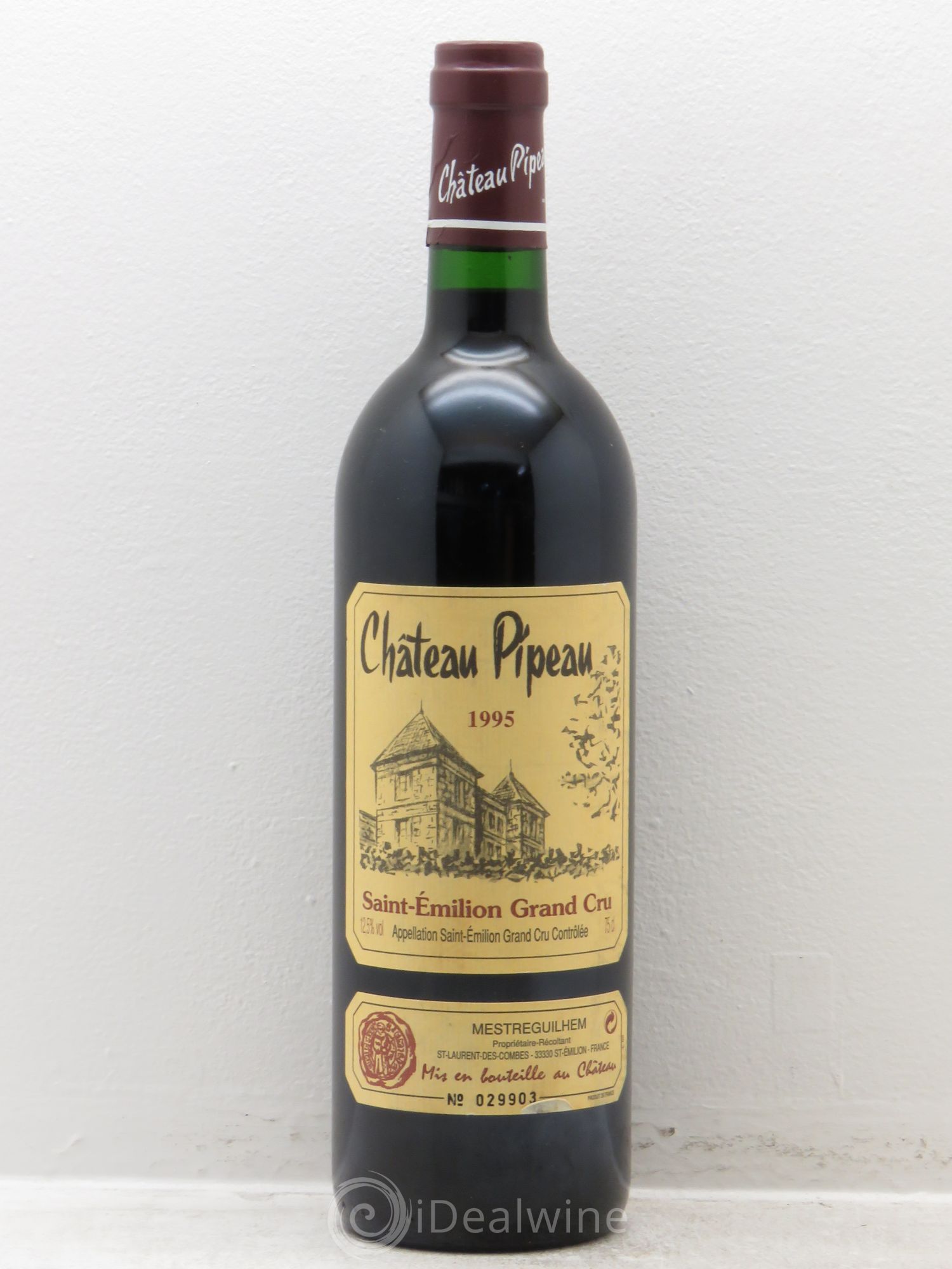 Château Pipeau 1995 - Lot de 6 bouteilles - 0