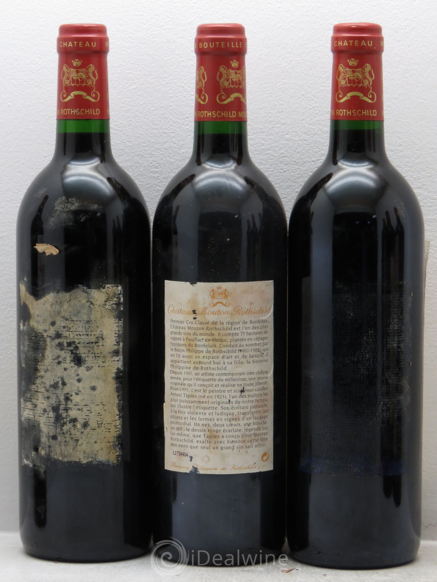Château Mouton Rothschild 1er Grand Cru Classé 1995 - Lot de 6 bouteilles - 2