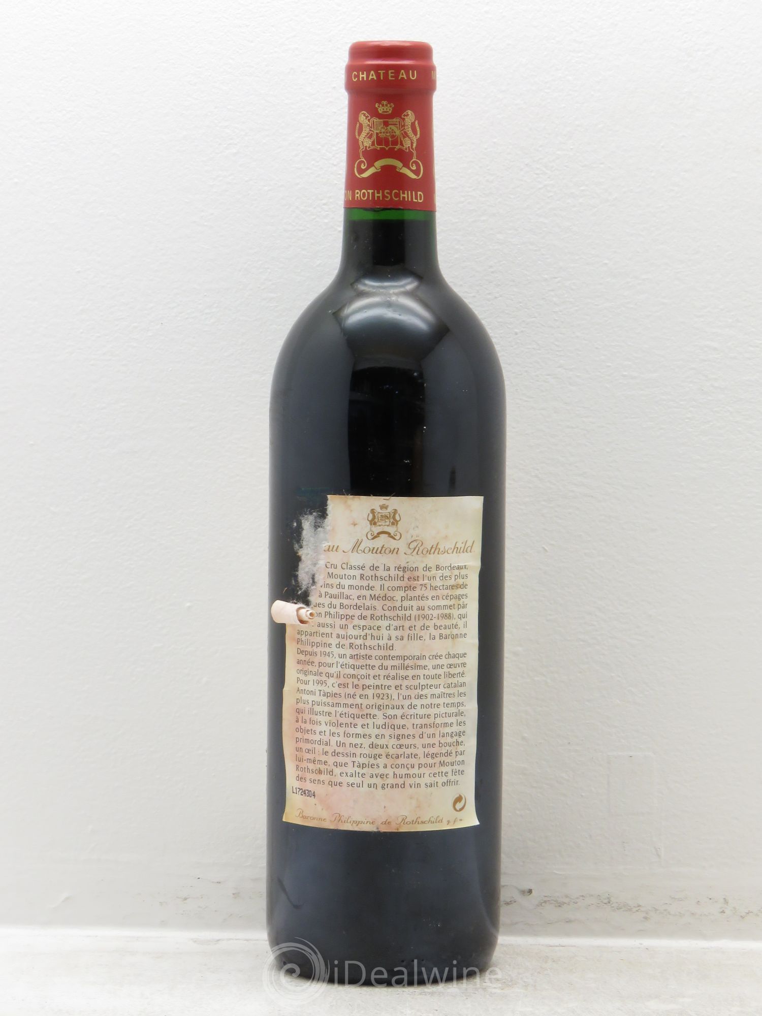 Château Mouton Rothschild 1er Grand Cru Classé 1995 - Lot de 1 bouteille - 1