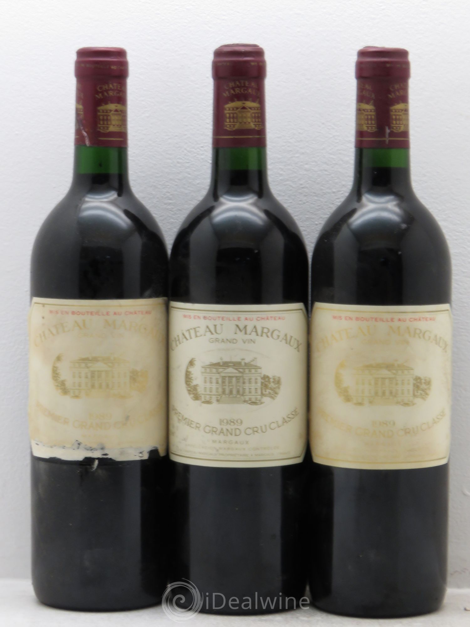 Château Margaux 1er Grand Cru Classé 1989 - Lot de 3 bouteilles - 0