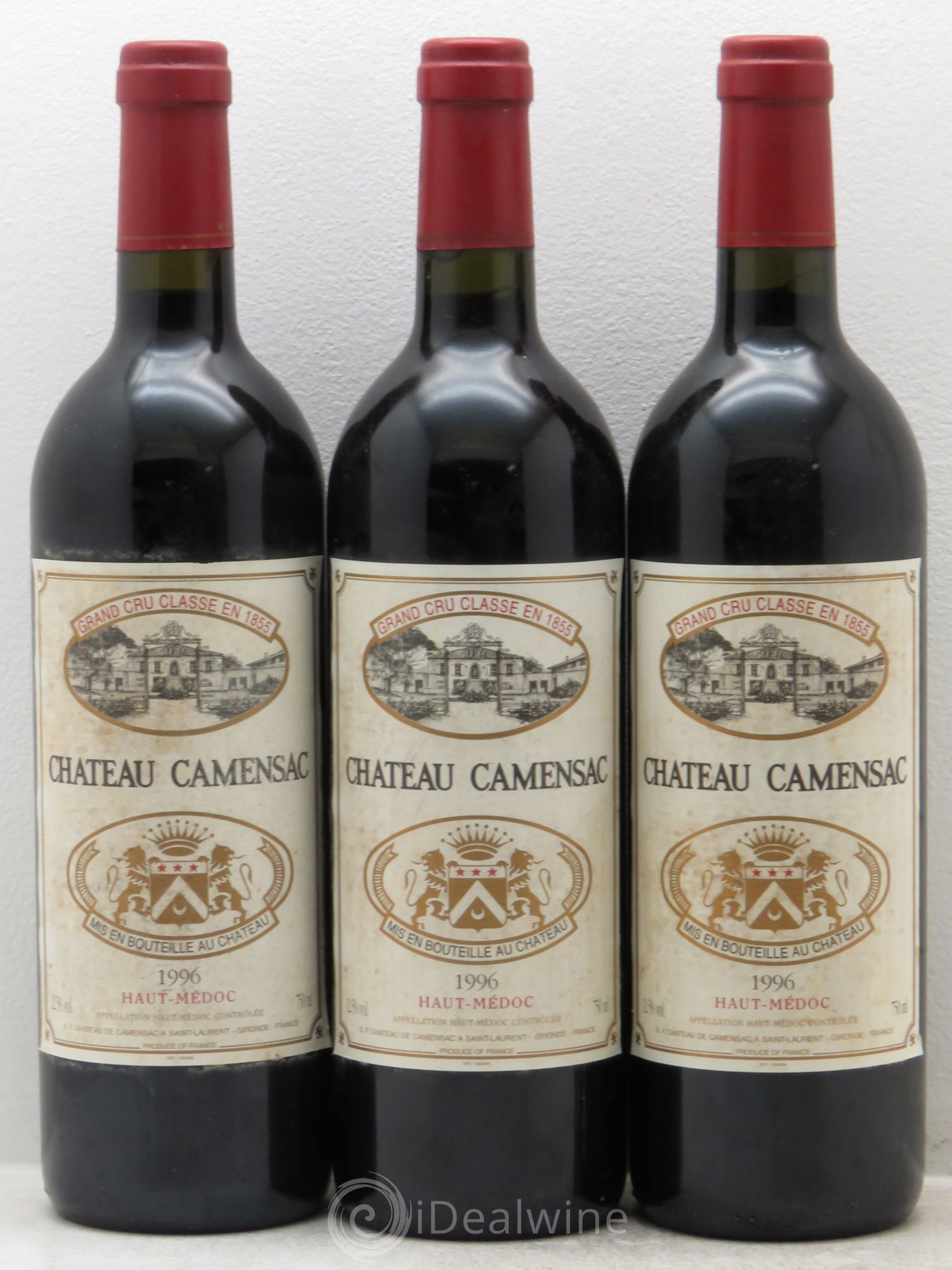 Château Camensac 5ème Grand Cru Classé 1996 - Lot de 3 bouteilles - 0