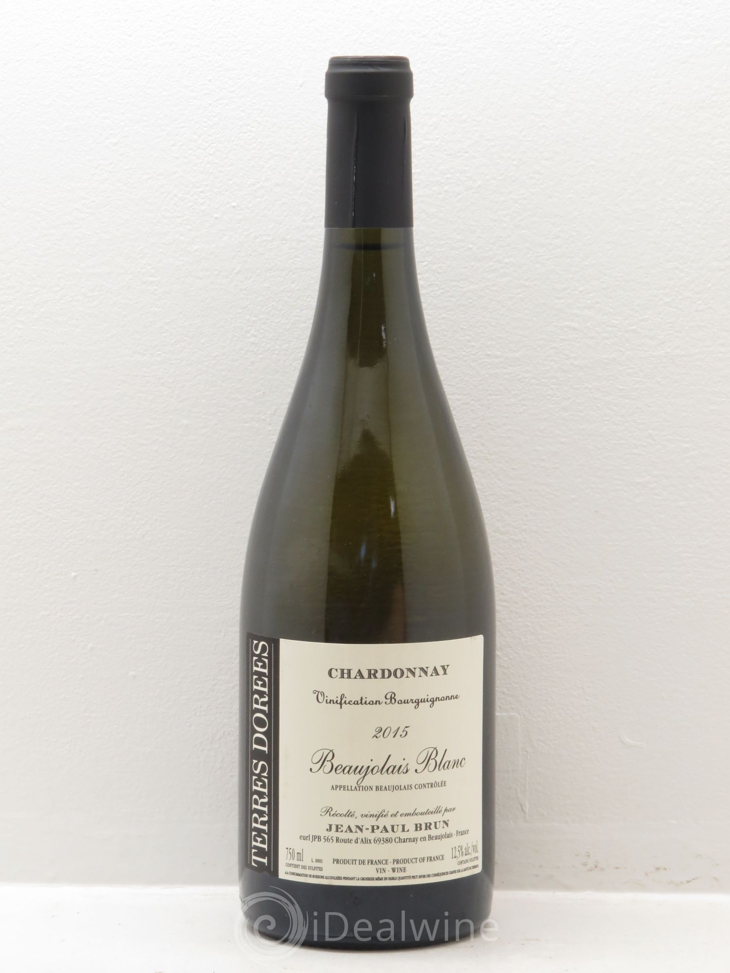 Beaujolais Vinification Bourguignonne Terres dorées - J-P. Brun (Domaine des) 2015 - Lot de 1 bouteille - 0