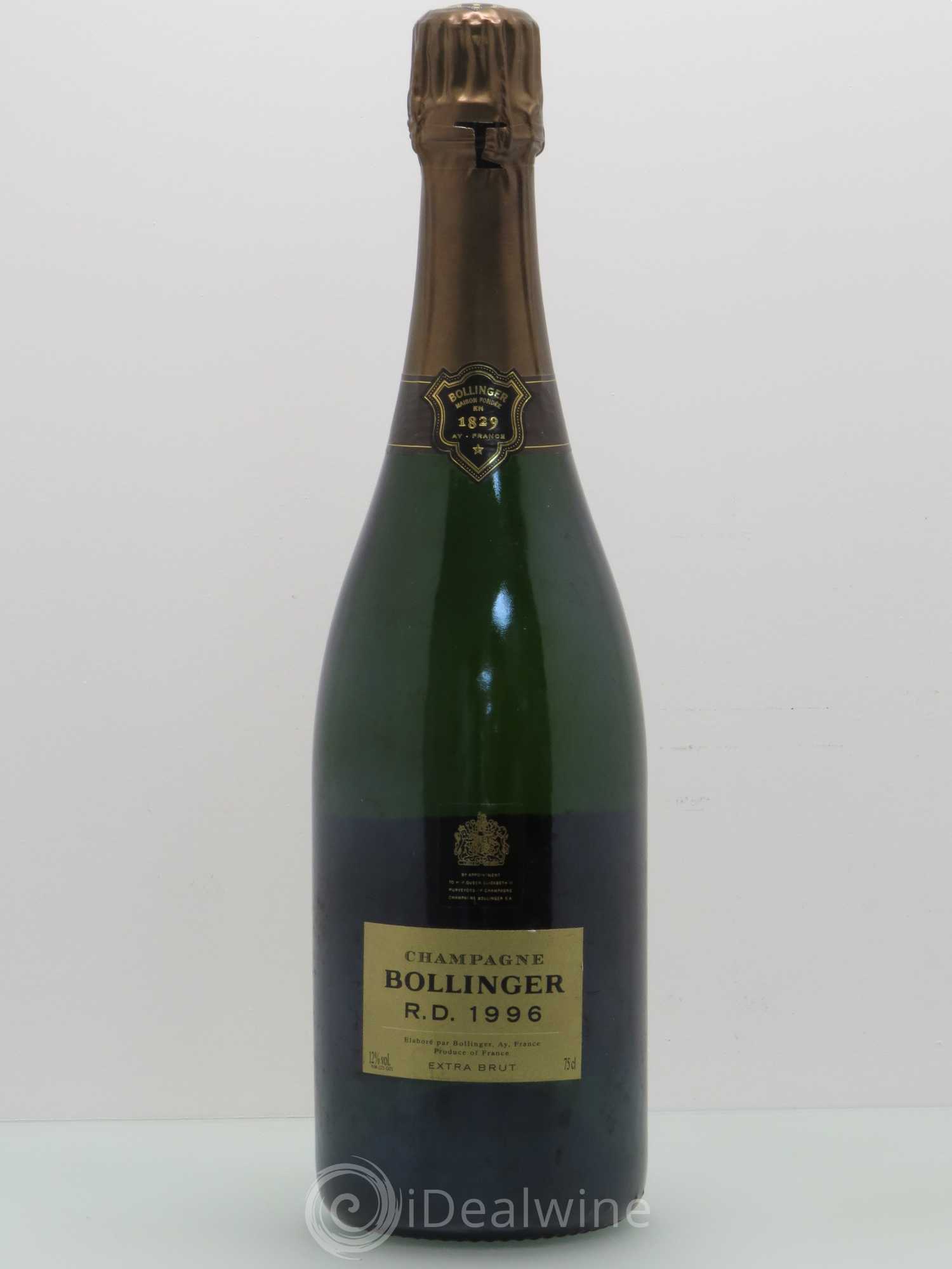 R.D. Extra-Brut Bollinger 1996 - Lot de 1 bouteille - 0