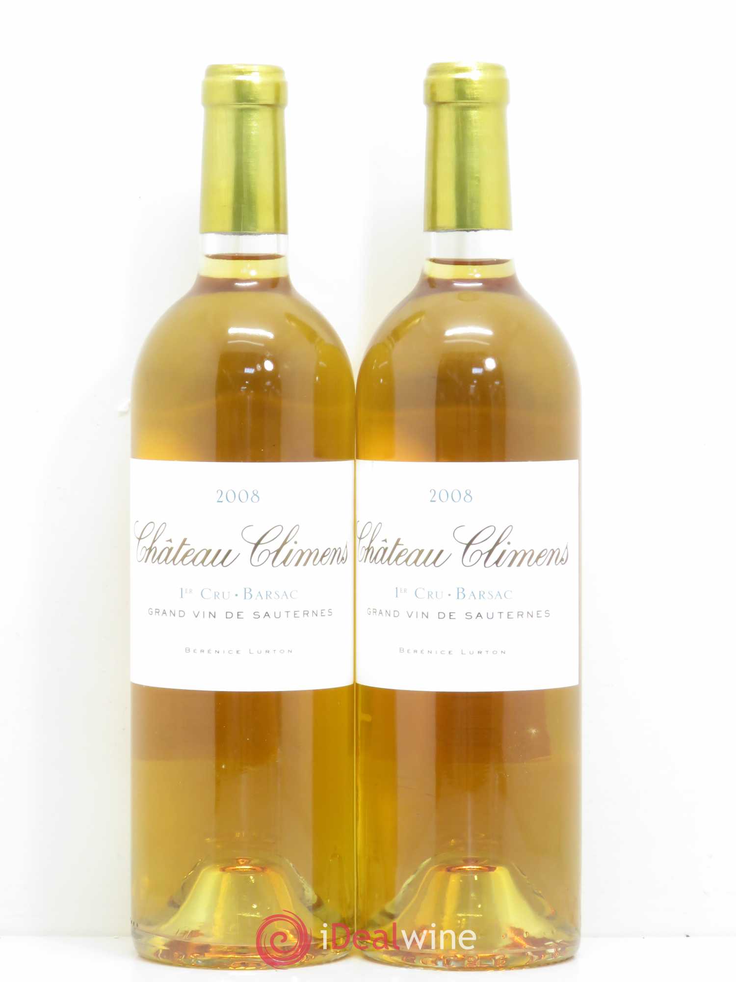 Château Climens 1er Grand Cru Classé 2008 - Lotto di 2 bottiglie - 0