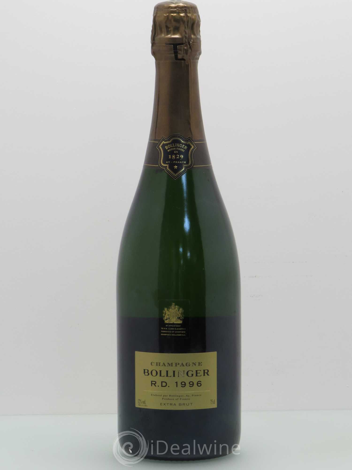 R.D. Extra-Brut Bollinger 1996 - Lot de 1 bouteille - 0