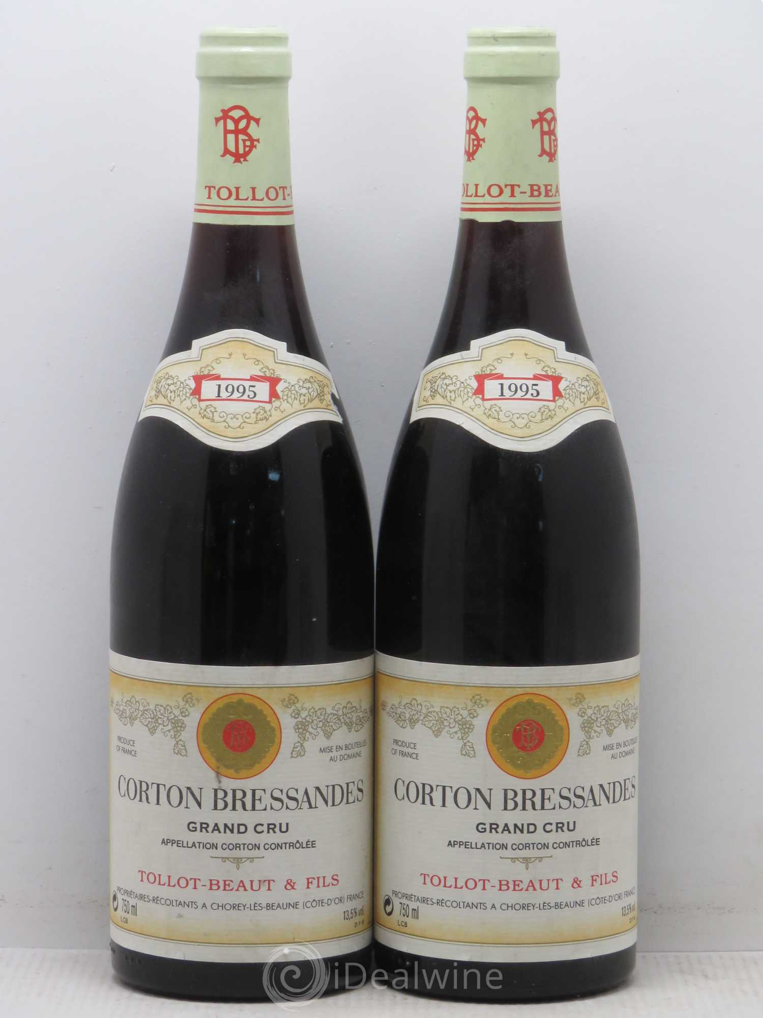 Corton-Bressandes Grand Cru Tollot Beaut (Domaine) 1995 - Lot de 2 bouteilles - 0