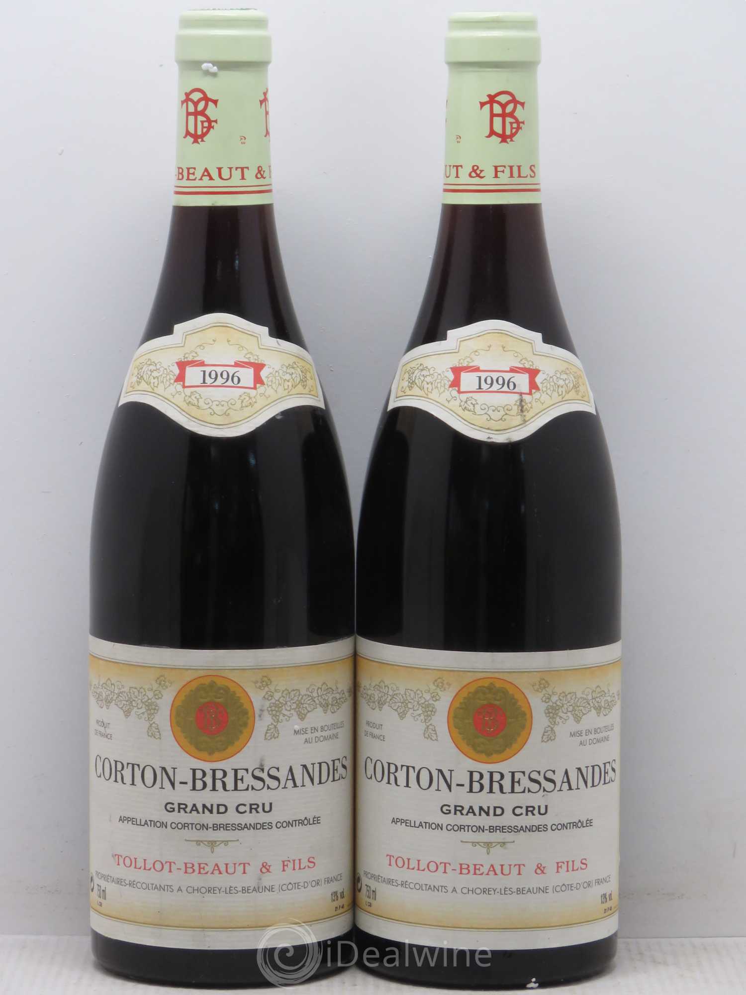 Corton-Bressandes Grand Cru Tollot Beaut (Domaine) 1996 - Lot de 2 bouteilles - 0