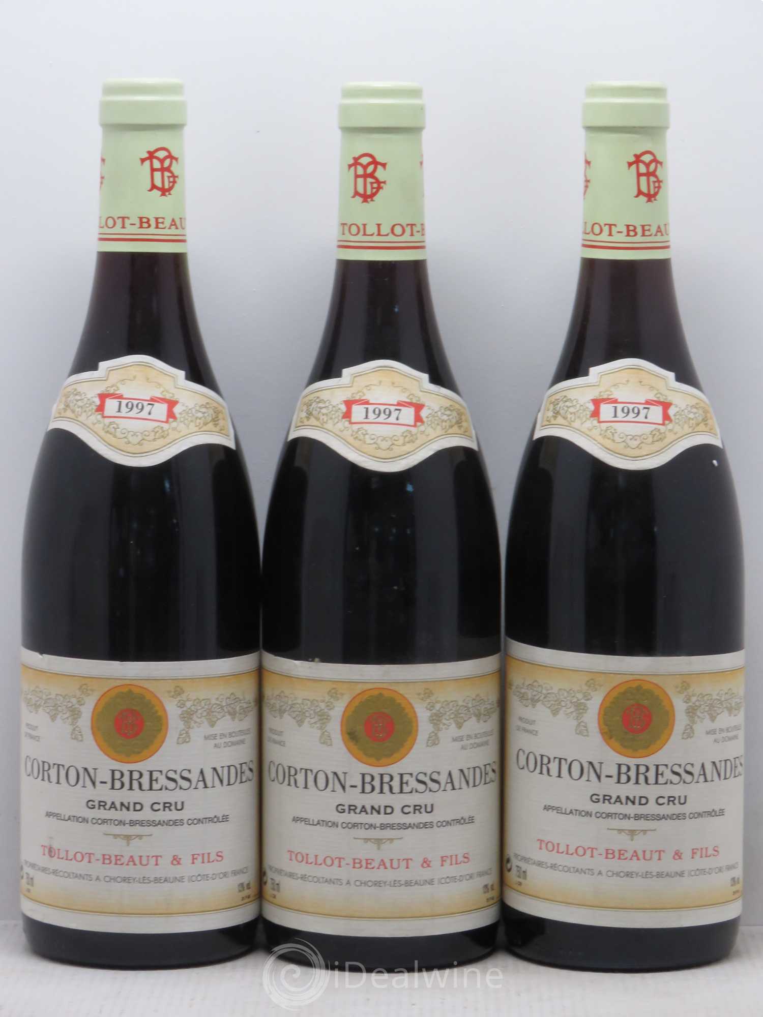 Corton-Bressandes Grand Cru Tollot Beaut (Domaine) 1997 - Lot de 3 bouteilles - 0