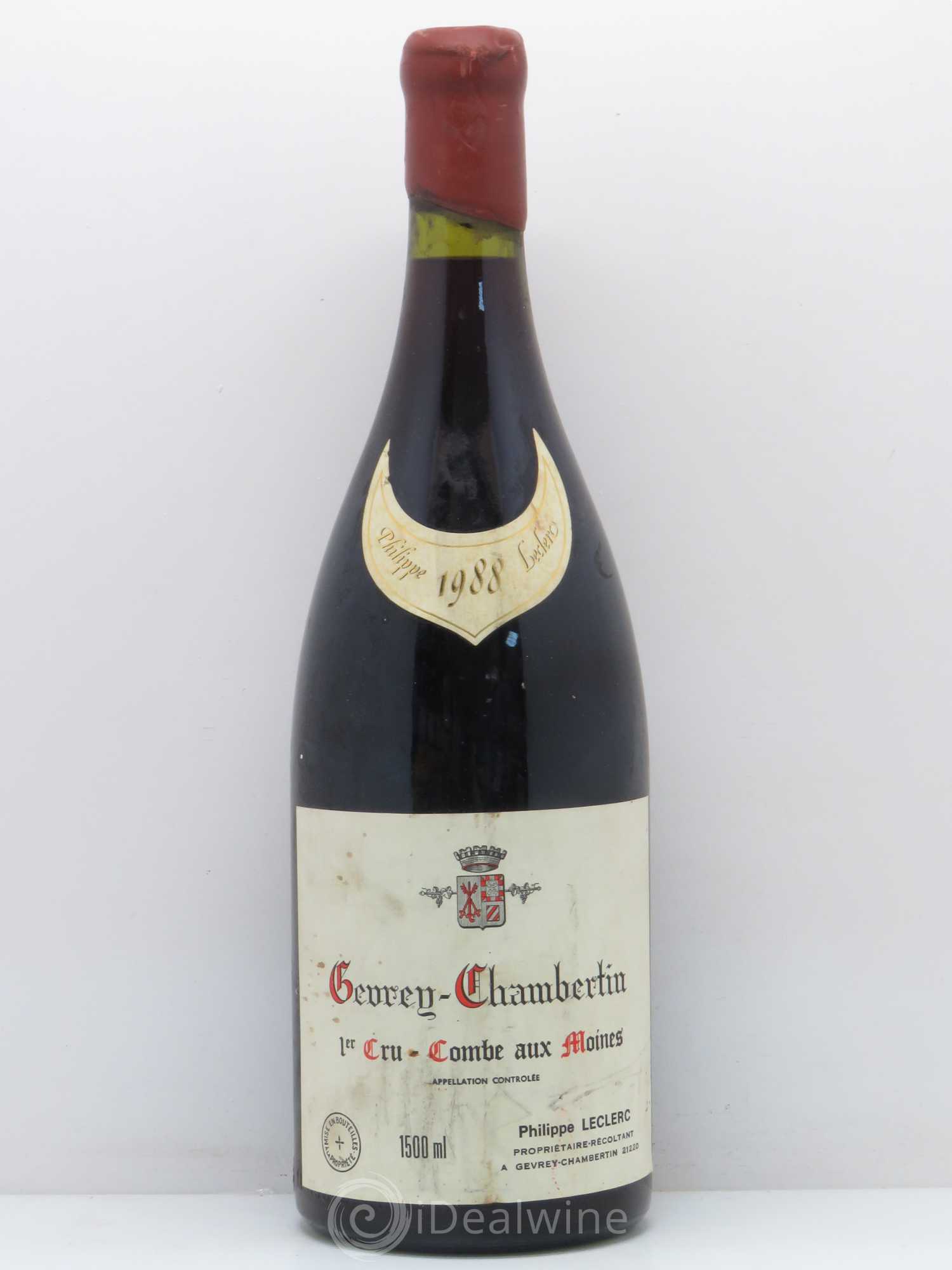 Gevrey-Chambertin 1er Cru La Combe aux Moines Domaine Philippe Leclerc 1988 - Posten von 1 Magnum - 0