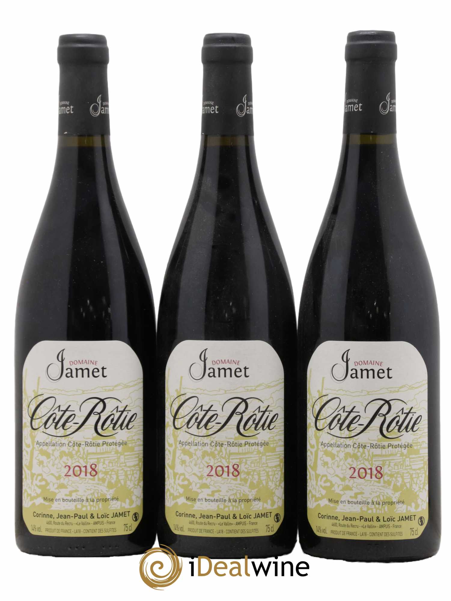 Côte-Rôtie Jamet (Domaine) 2018 - Lot de 3 bouteilles - 0