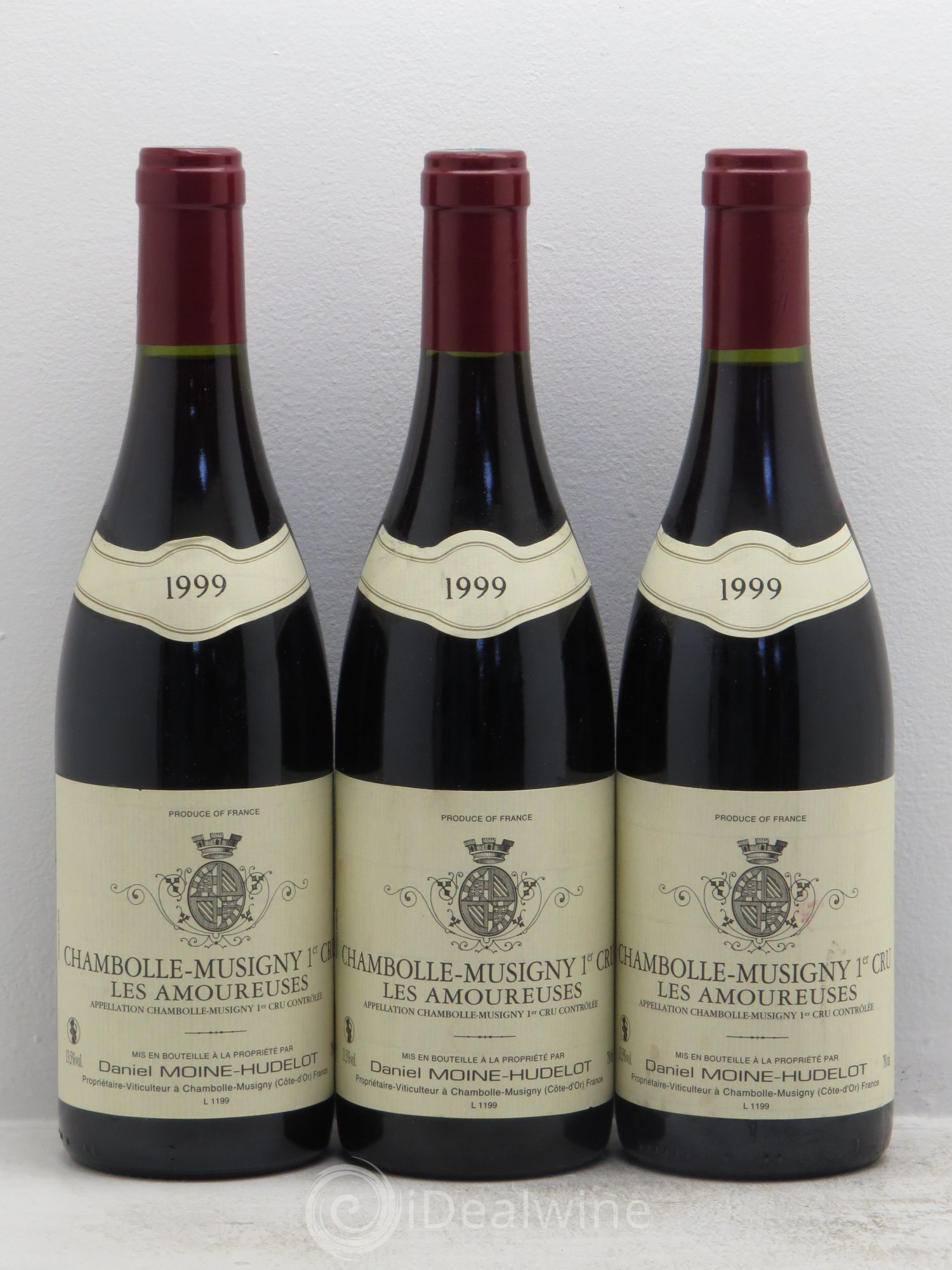 Chambolle-Musigny 1er Cru Les Amoureuses Moine-Hudelot (Domaine) 1999 - Lot de 3 bouteilles - 0