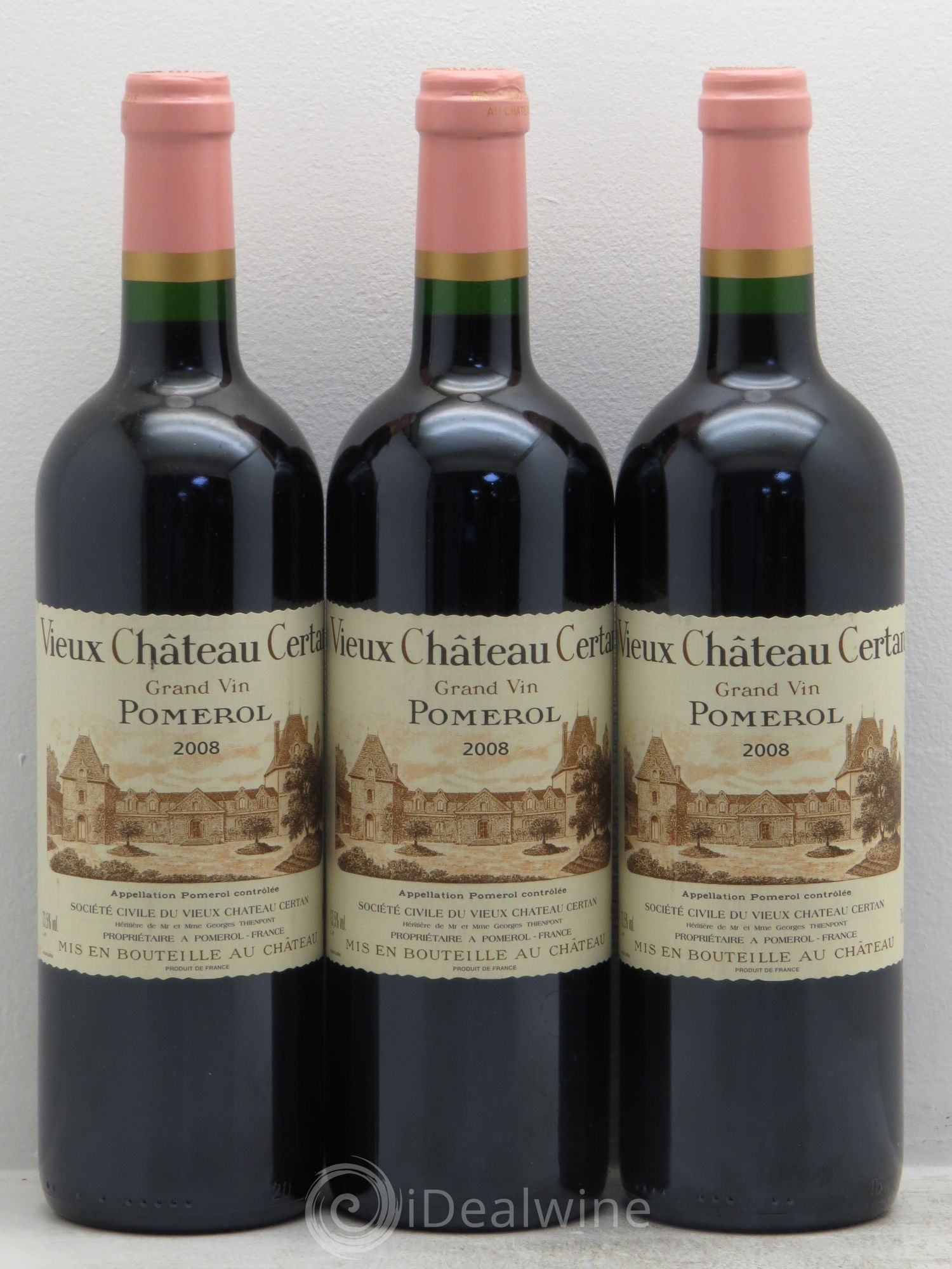 Vieux Château Certan 2008 - Lot de 3 bouteilles - 0