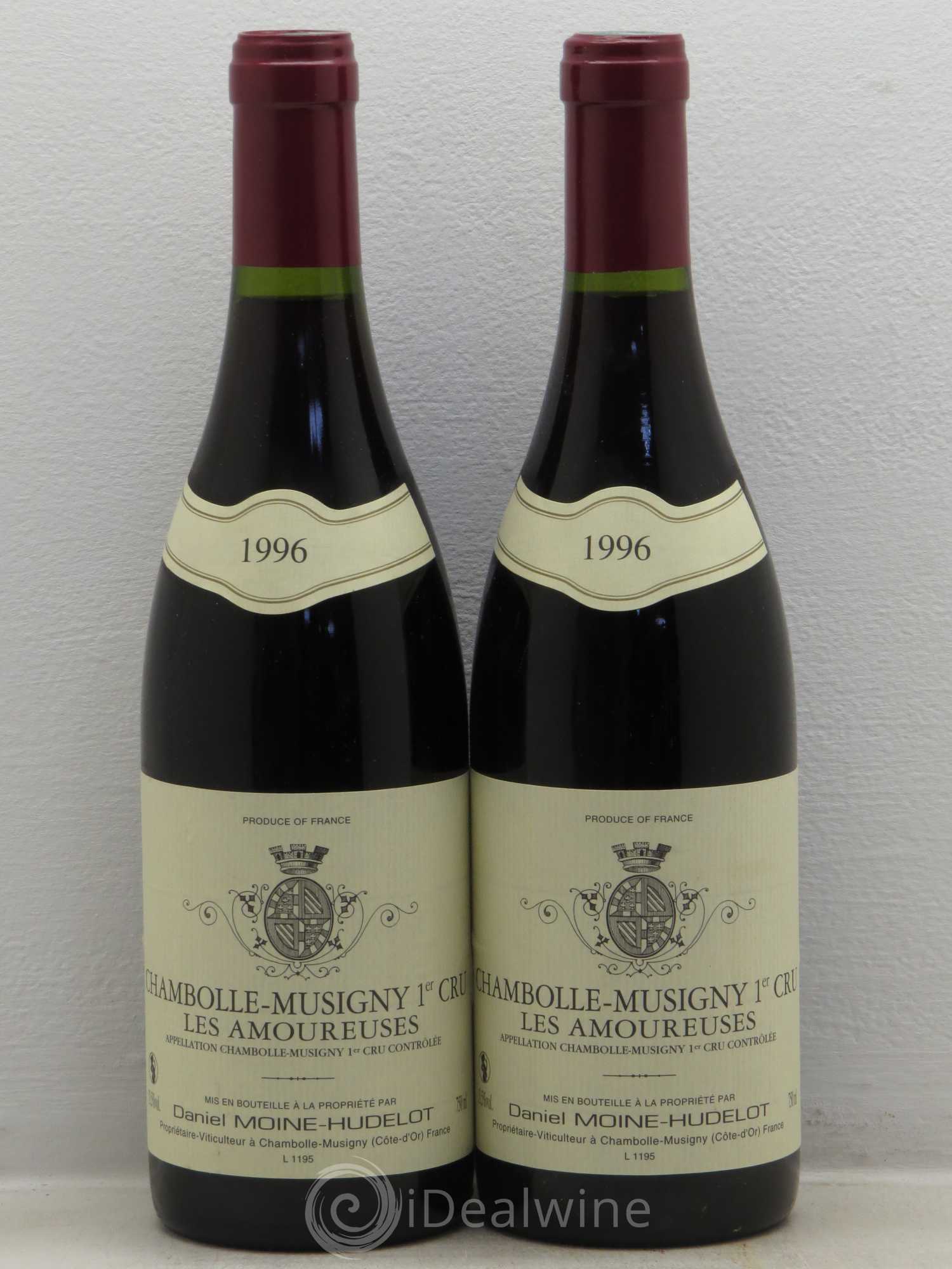 Chambolle-Musigny 1er Cru Les Amoureuses Moine-Hudelot (Domaine) 1996 - Lot de 2 bouteilles - 0