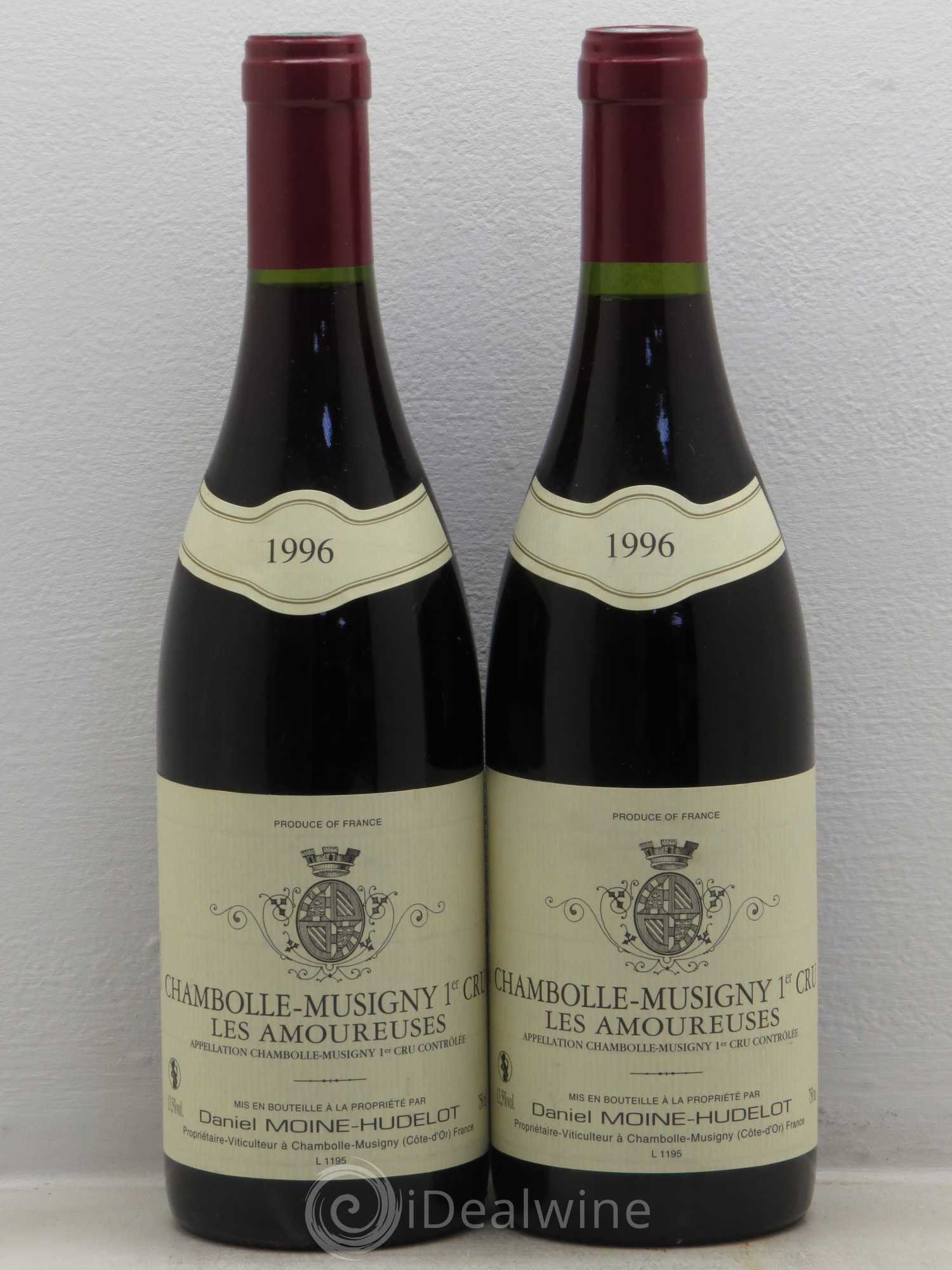 Chambolle-Musigny 1er Cru Les Amoureuses Moine-Hudelot (Domaine) 1996 - Lot de 2 bouteilles - 0