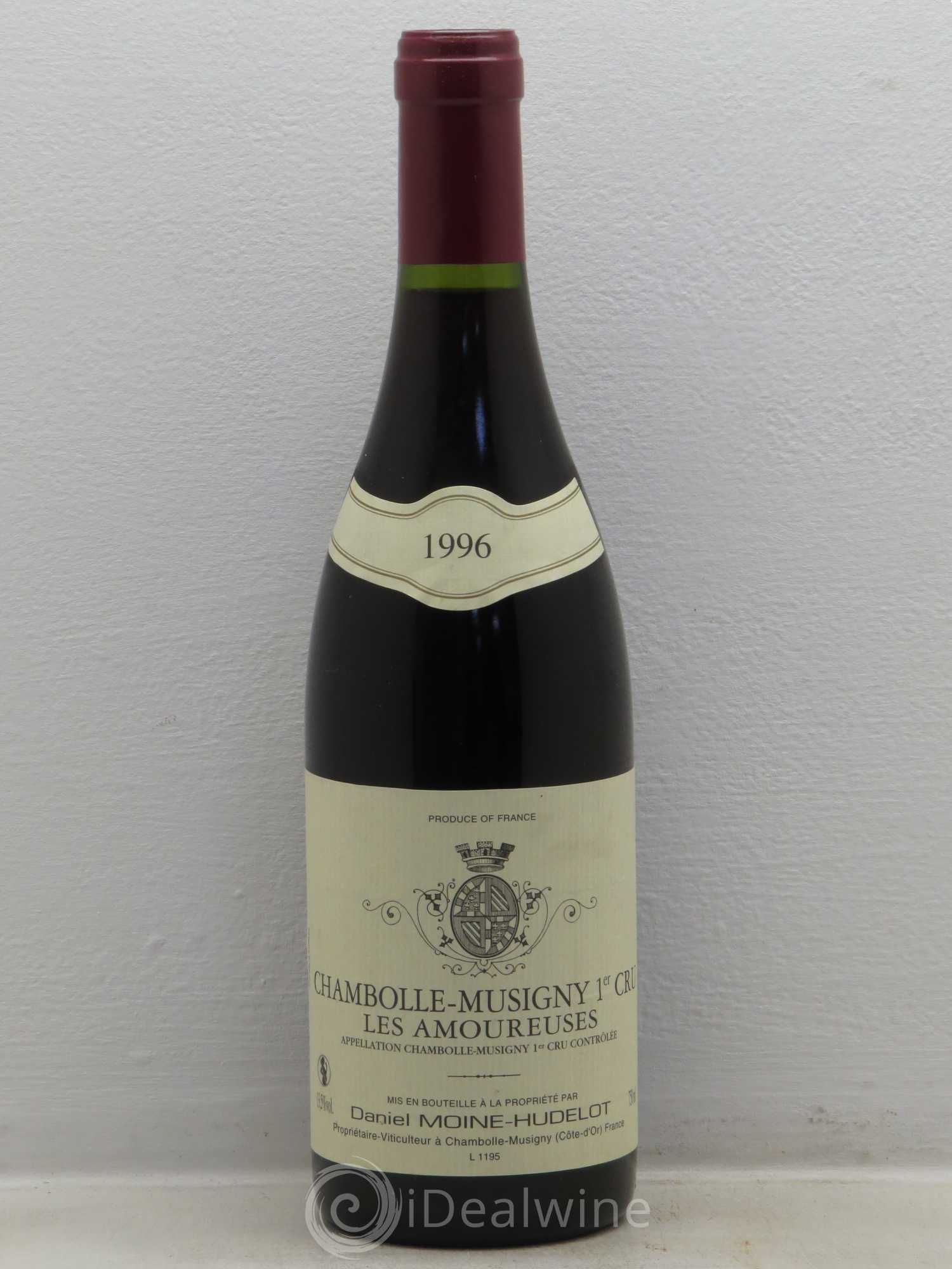 Chambolle-Musigny 1er Cru Les Amoureuses Moine-Hudelot (Domaine) 1996 - Lot de 1 bouteille - 0
