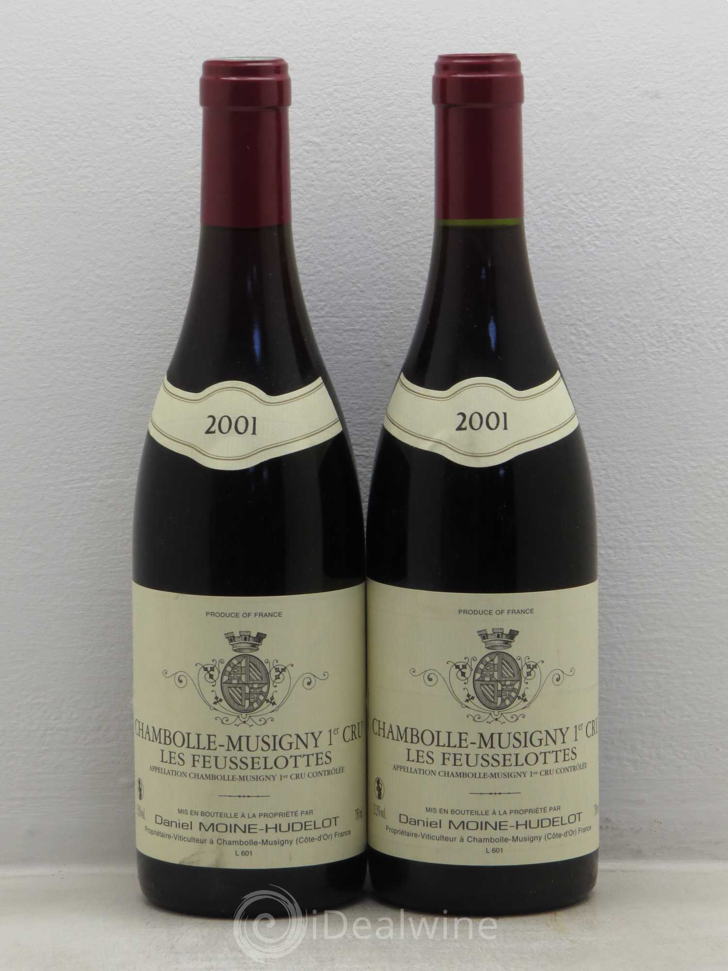 Chambolle-Musigny 1er Cru Les Feusselottes Moine-Hudelot (Domaine) 2001 - Lot de 2 bouteilles - 0