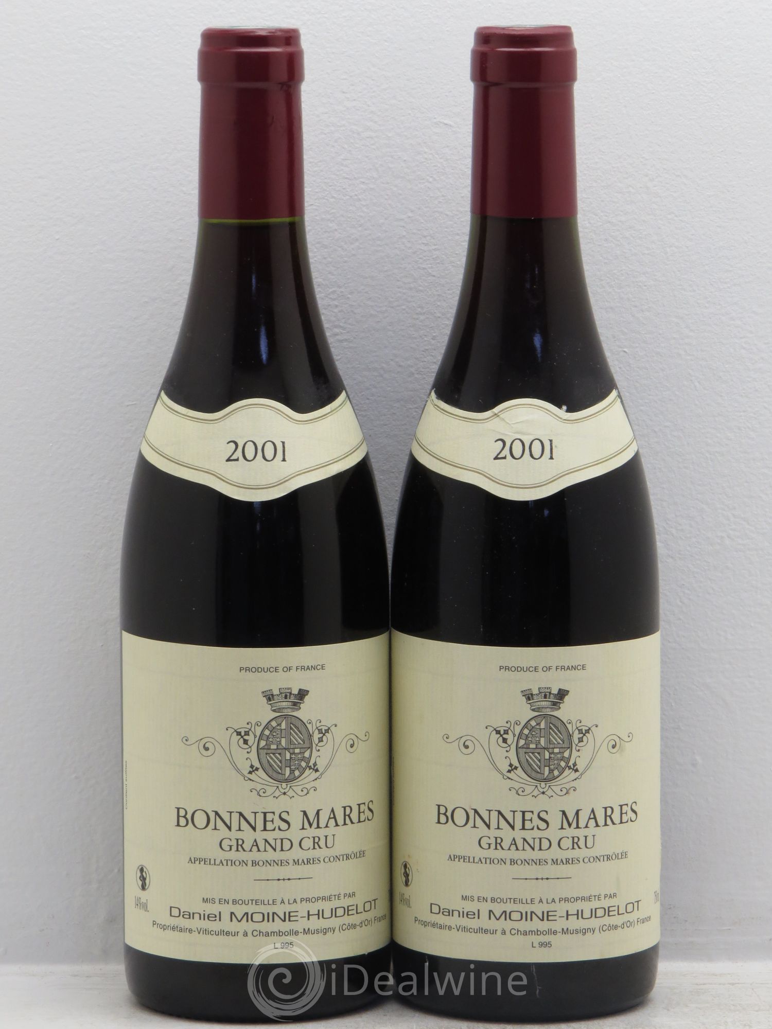 Bonnes-Mares Grand Cru Moine-Hudelot (Domaine) 2001 - Lot de 2 bouteilles - 0