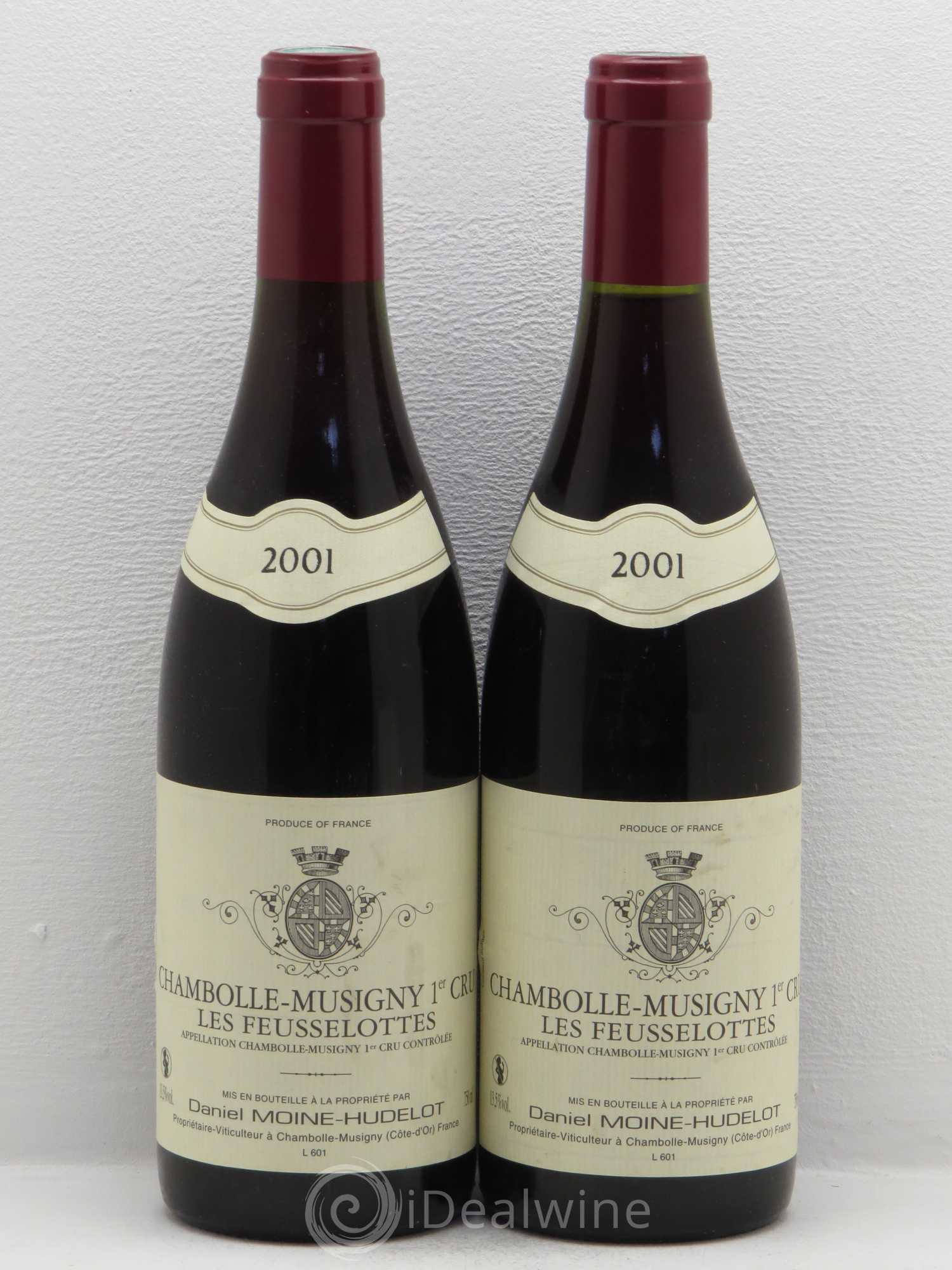 Chambolle-Musigny 1er Cru Les Feusselottes Moine-Hudelot (Domaine) 2001 - Lot de 2 bouteilles - 0