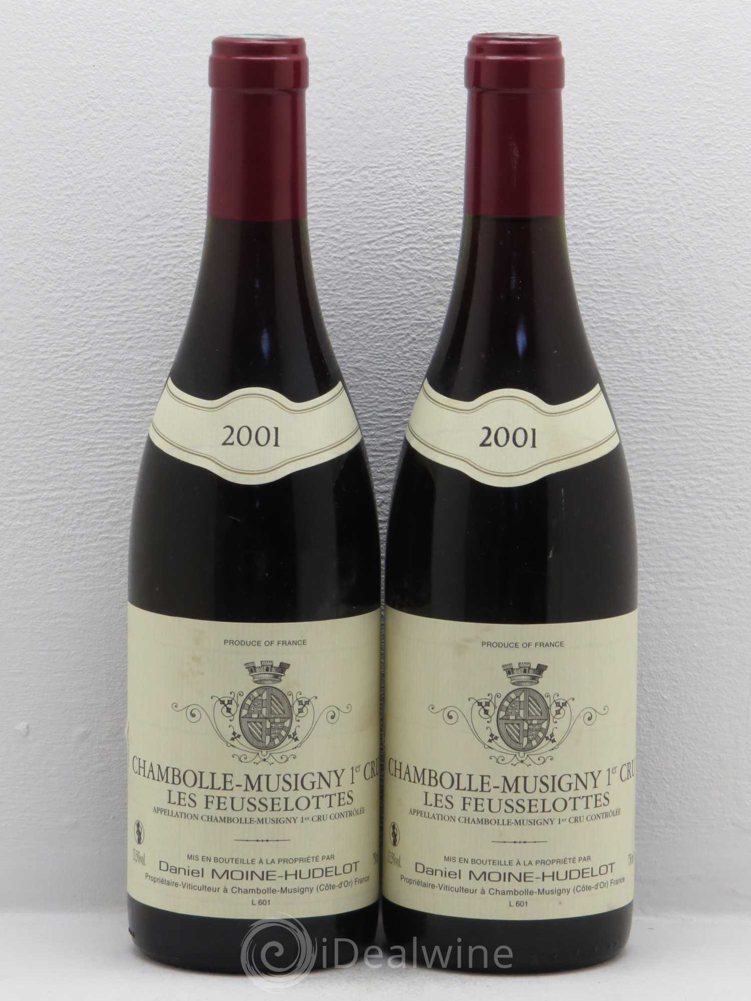 Chambolle-Musigny 1er Cru Les Feusselottes Moine-Hudelot (Domaine) 2001 - Lot de 2 bouteilles - 0