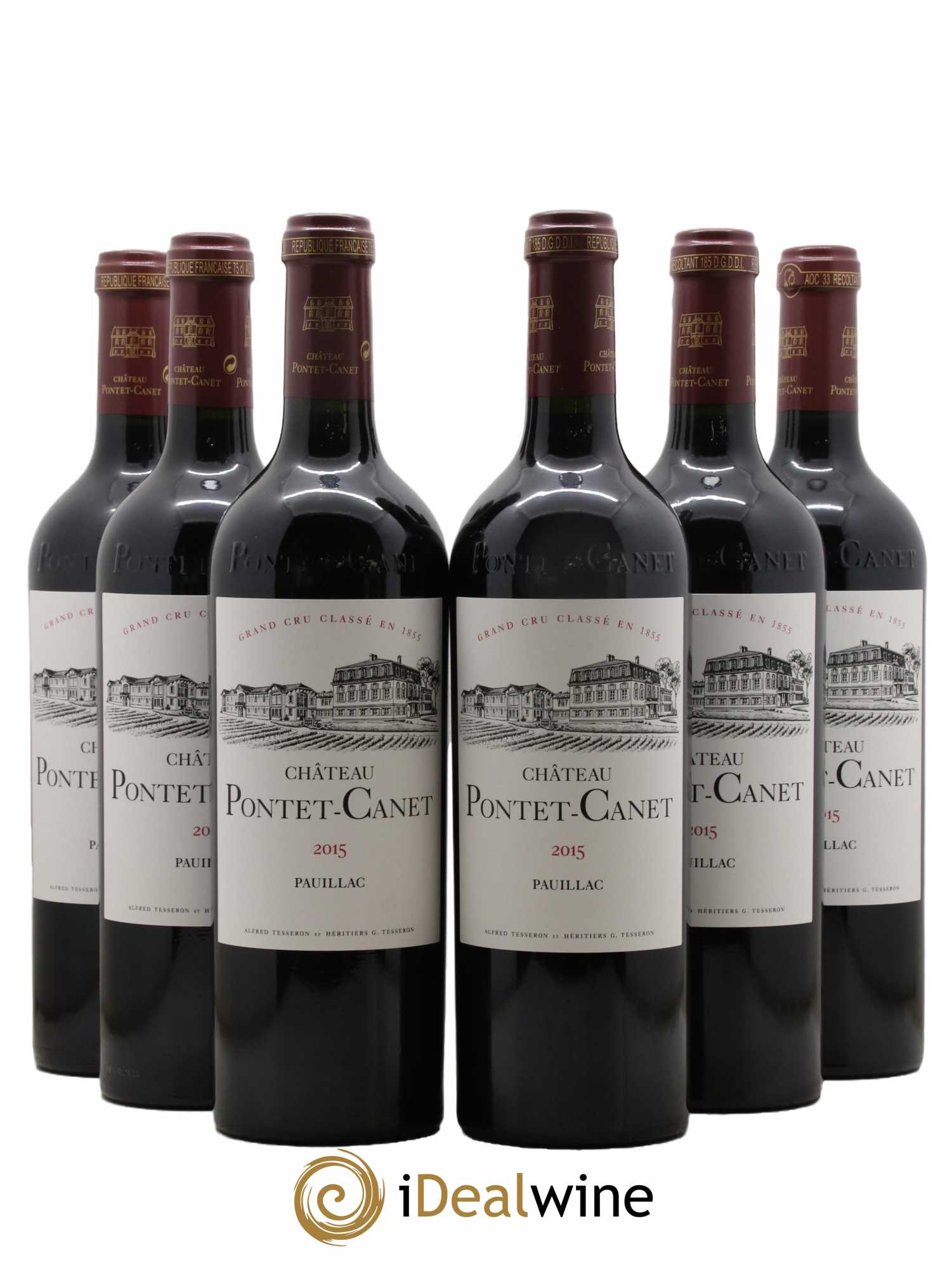 Château Pontet Canet 5ème Grand Cru Classé 2015 - Lot de 6 bouteilles - 0