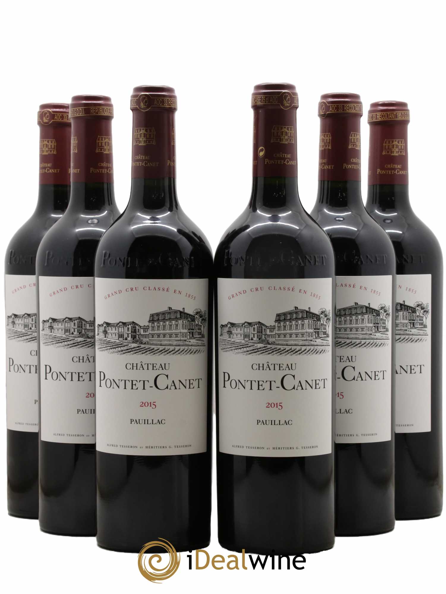 Château Pontet Canet 5ème Grand Cru Classé 2015 - Lot de 6 bouteilles - 0