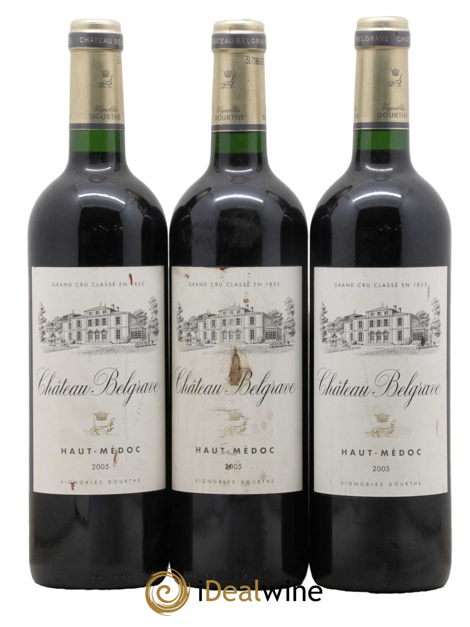 Château Belgrave 5ème Grand Cru Classé 2005 - Lot de 3 bouteilles - 0