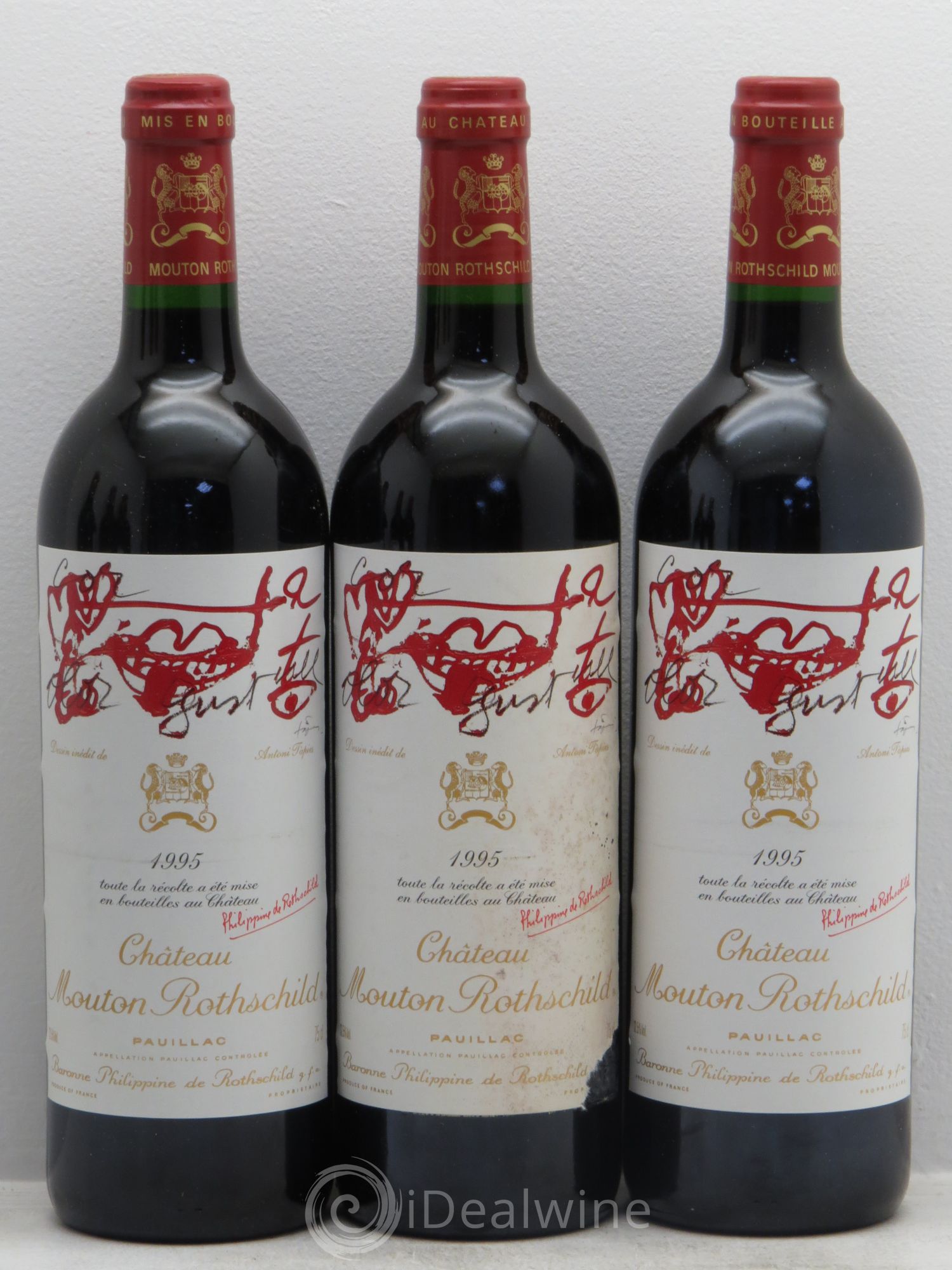 Château Mouton Rothschild 1er Grand Cru Classé 1995 - Lot de 6 bouteilles - 1