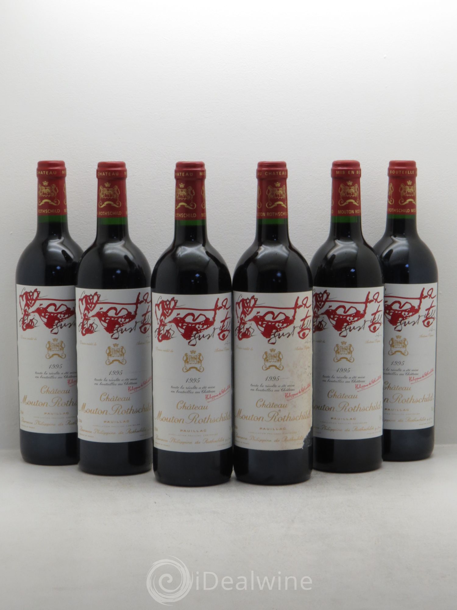 Château Mouton Rothschild 1er Grand Cru Classé 1995 - Lot de 6 bouteilles - 0