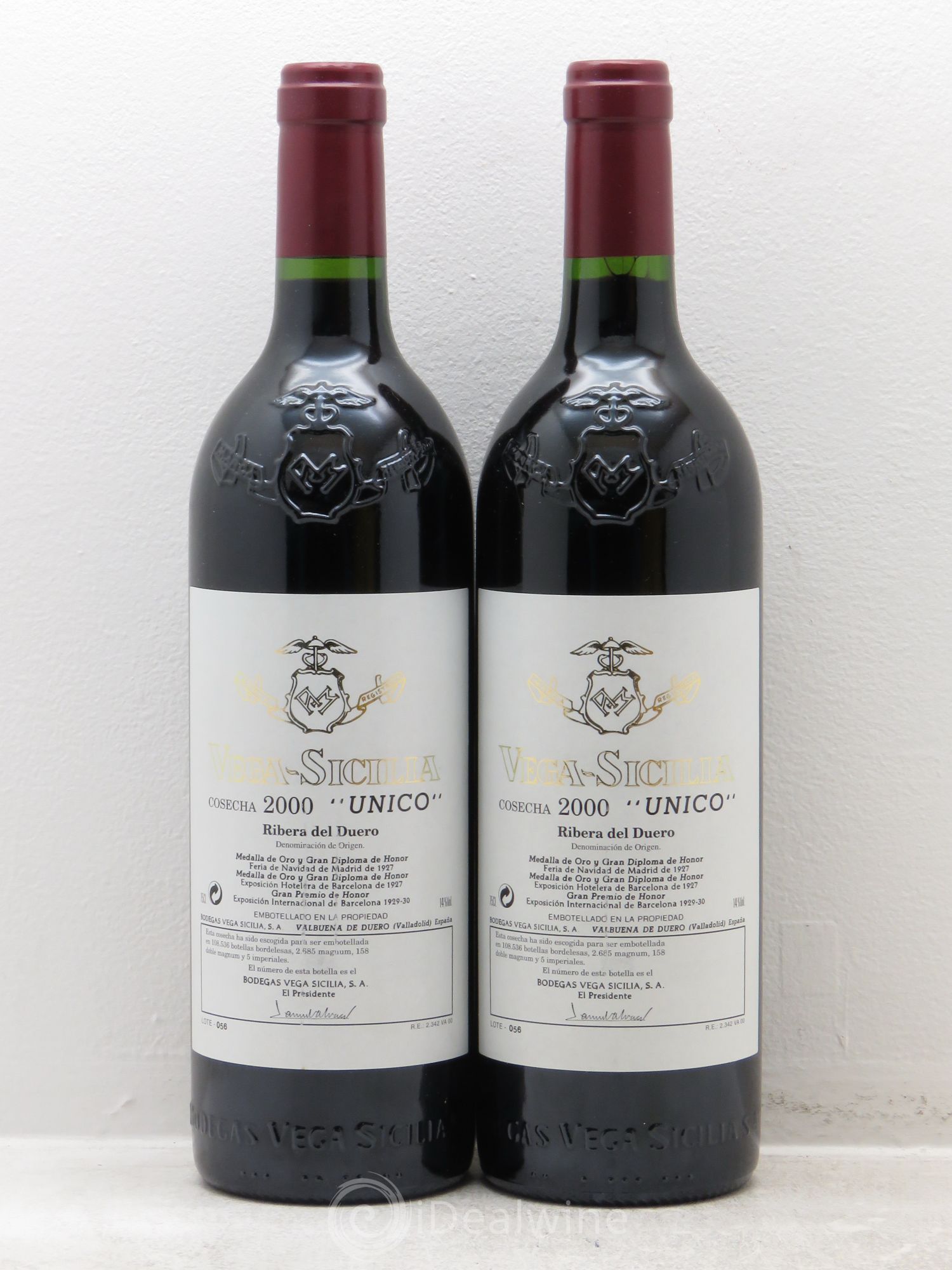 Ribera Del Duero DO Vega Sicilia Unico Famille Alvarez 2000 - Lot de 2 bouteilles - 0