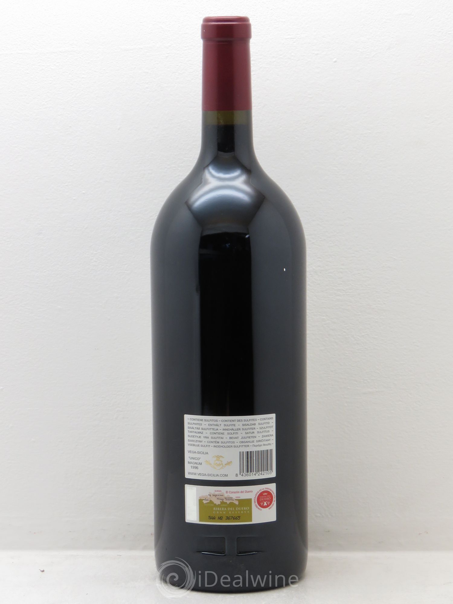 Ribera Del Duero DO Vega Sicilia Unico Famille Alvarez 1996 - Lot de 1 magnum - 1