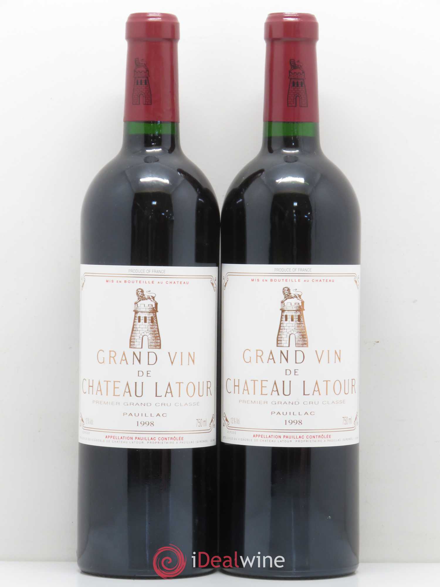 Château Latour 1er Grand Cru Classé 1998 - Lot de 2 bouteilles - 0