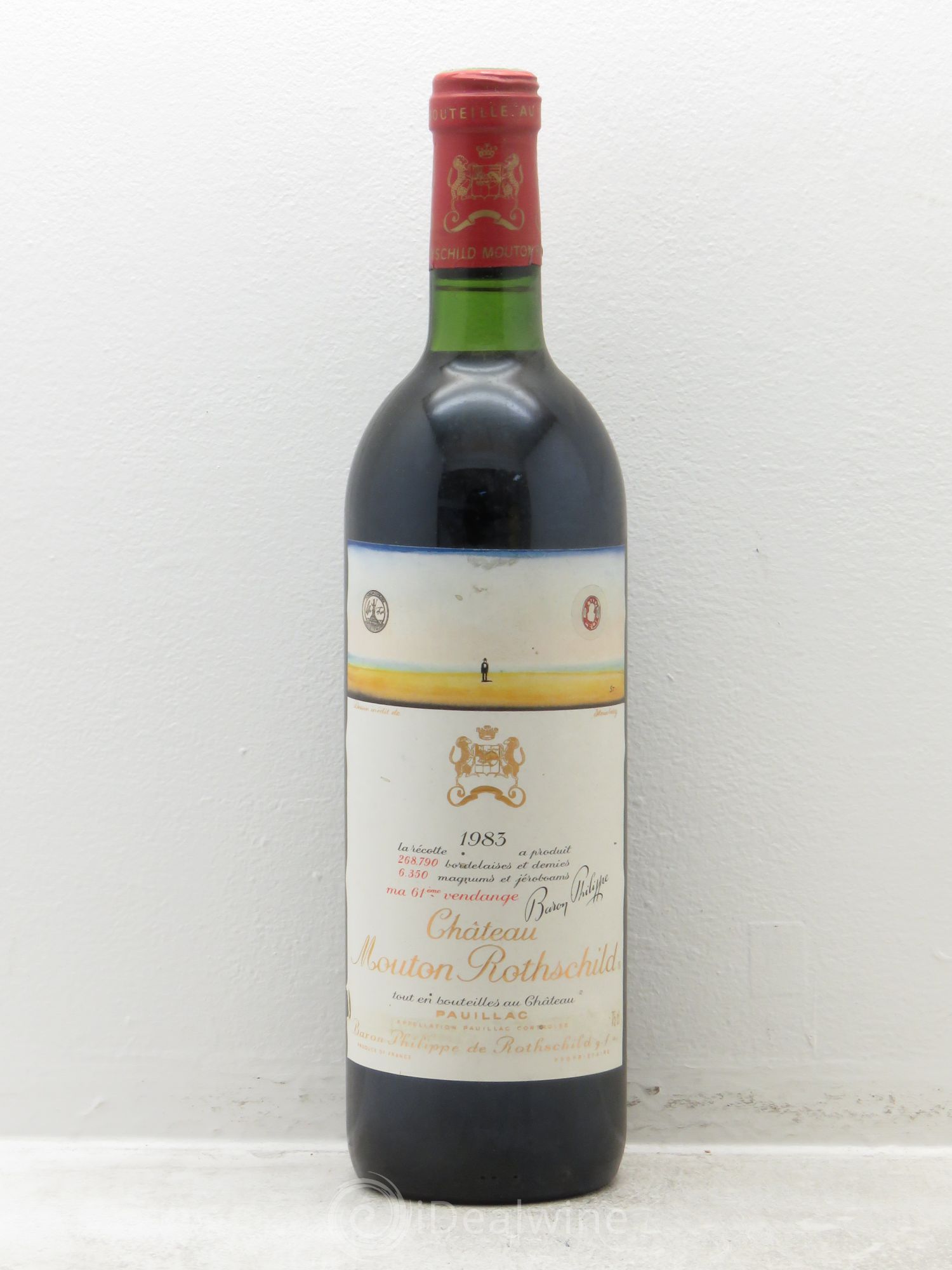Château Mouton Rothschild 1er Grand Cru Classé 1983 - Lot de 1 bouteille - 0