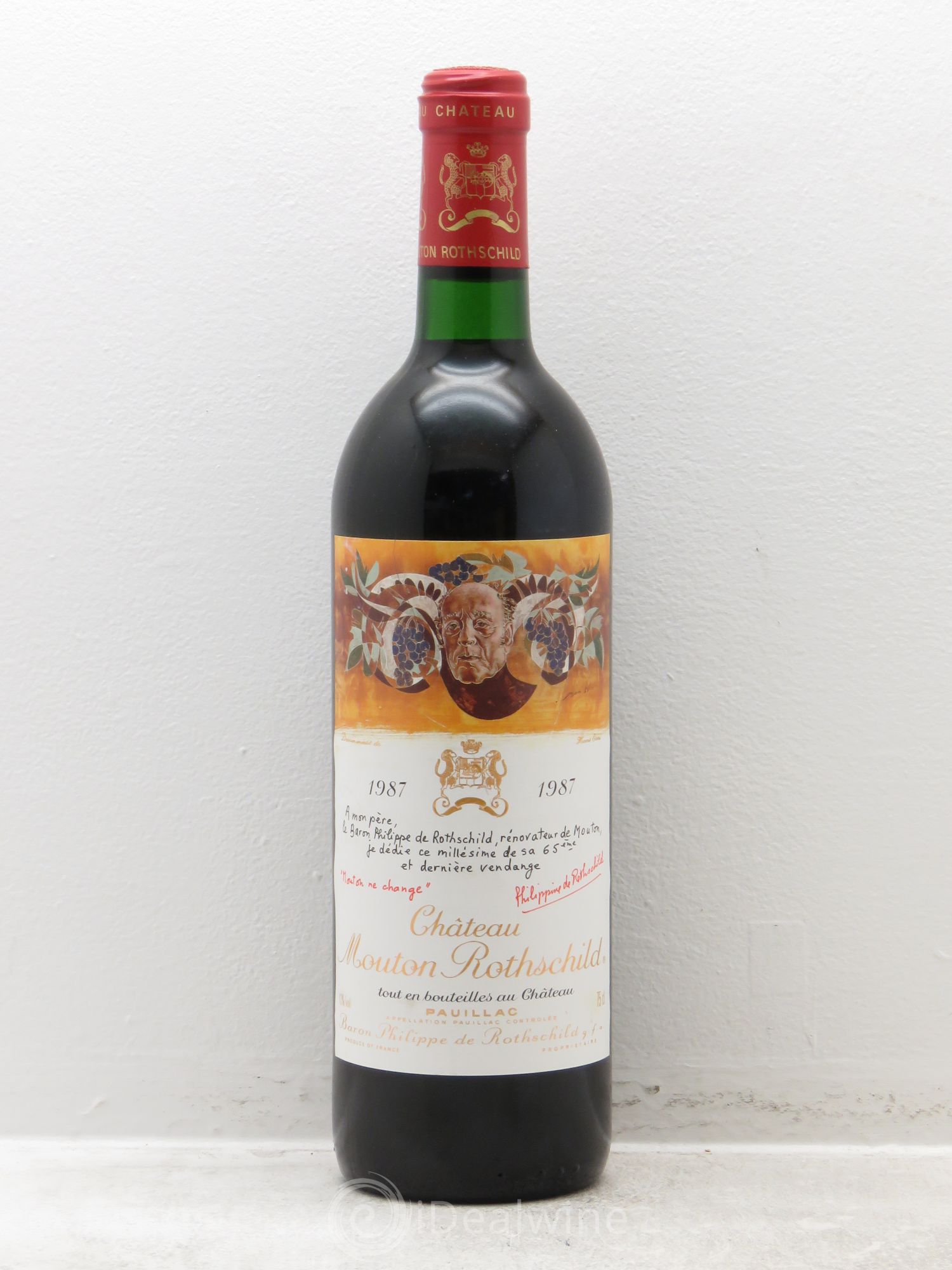 Château Mouton Rothschild 1er Grand Cru Classé 1987 - Lot de 1 bouteille - 0