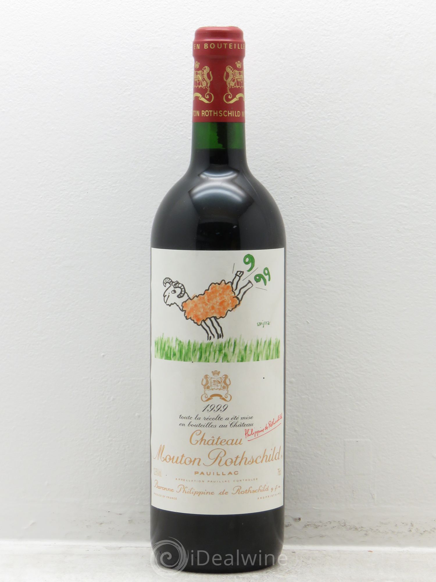 Château Mouton Rothschild 1er Grand Cru Classé 1999 - Lot de 1 bouteille - 0