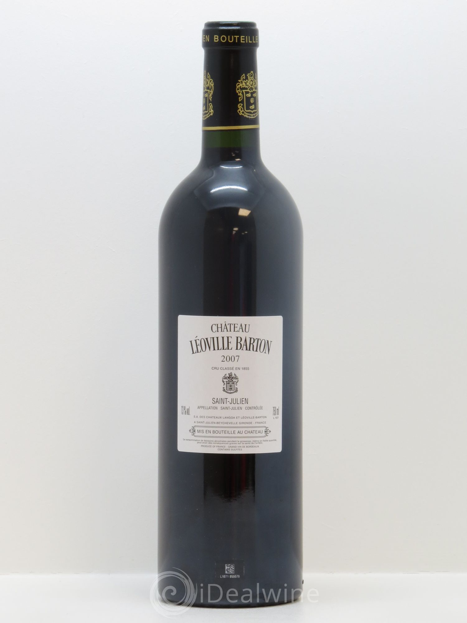 Château Léoville Barton 2ème Grand Cru Classé 2007 - Lot de 1 bouteille - 1