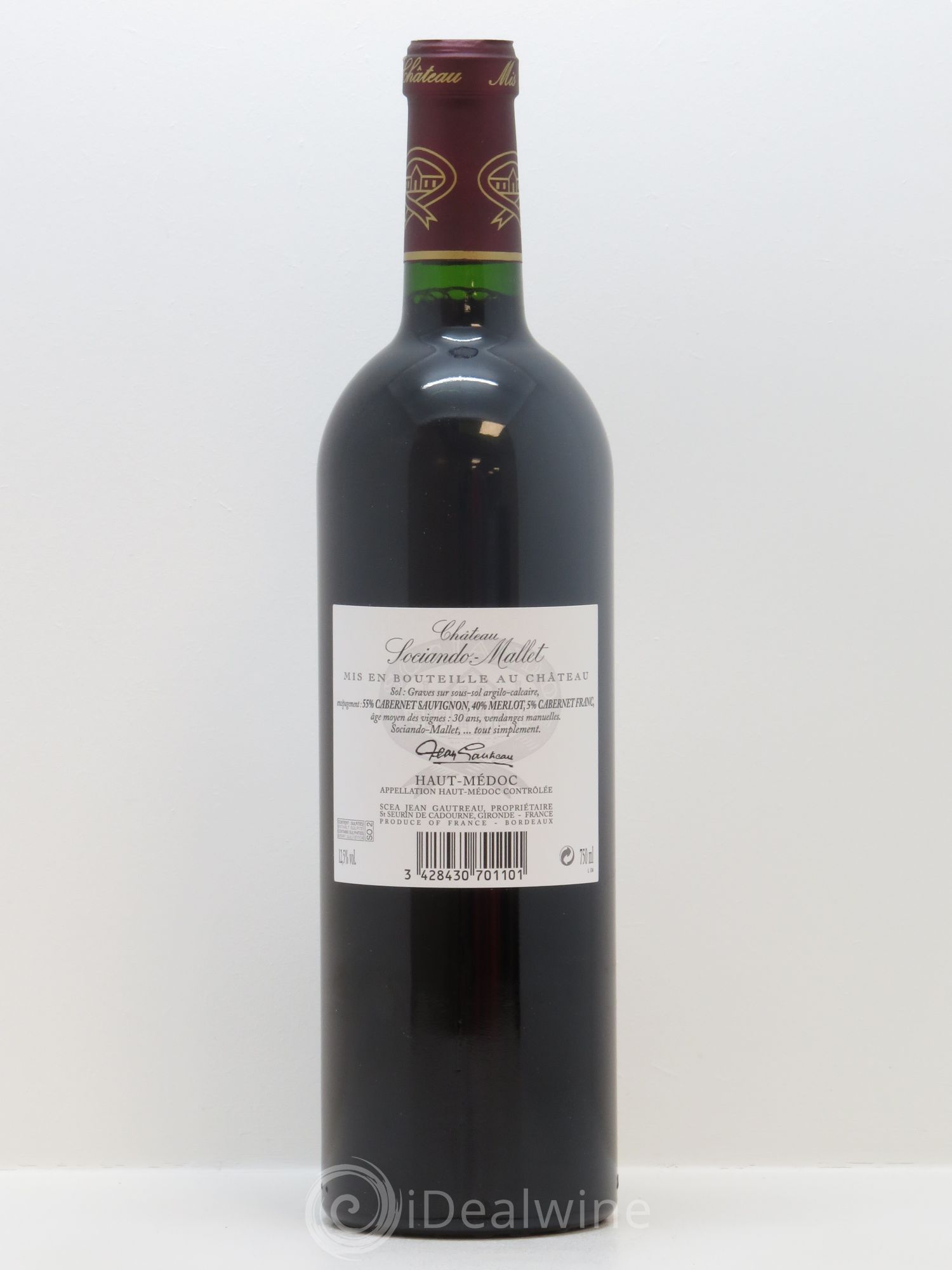 Château Sociando Mallet 2007 - Lot de 1 bouteille - 1