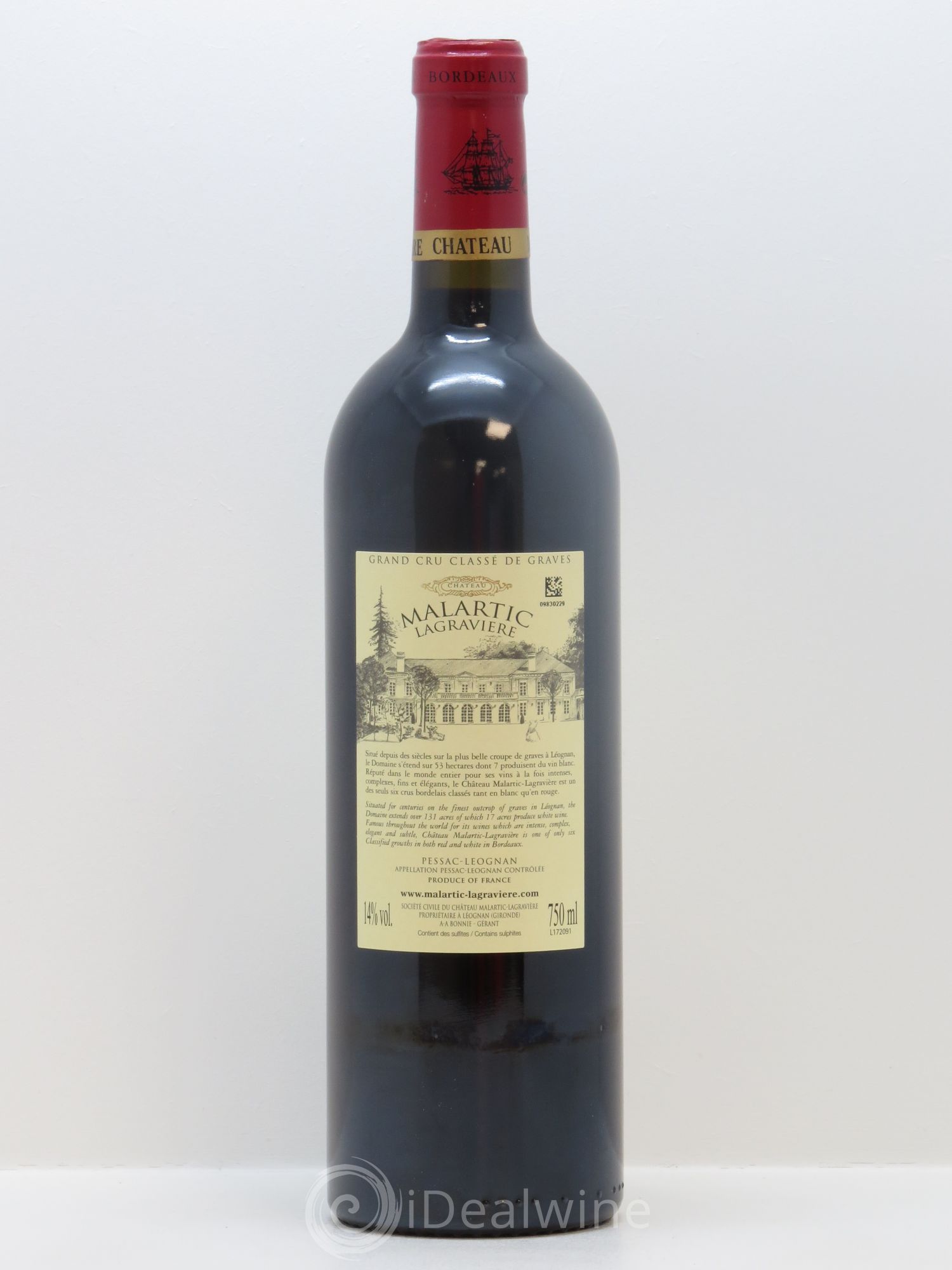 Château Malartic-Lagravière Cru Classé de Graves 2009 - Lot de 1 bouteille - 1