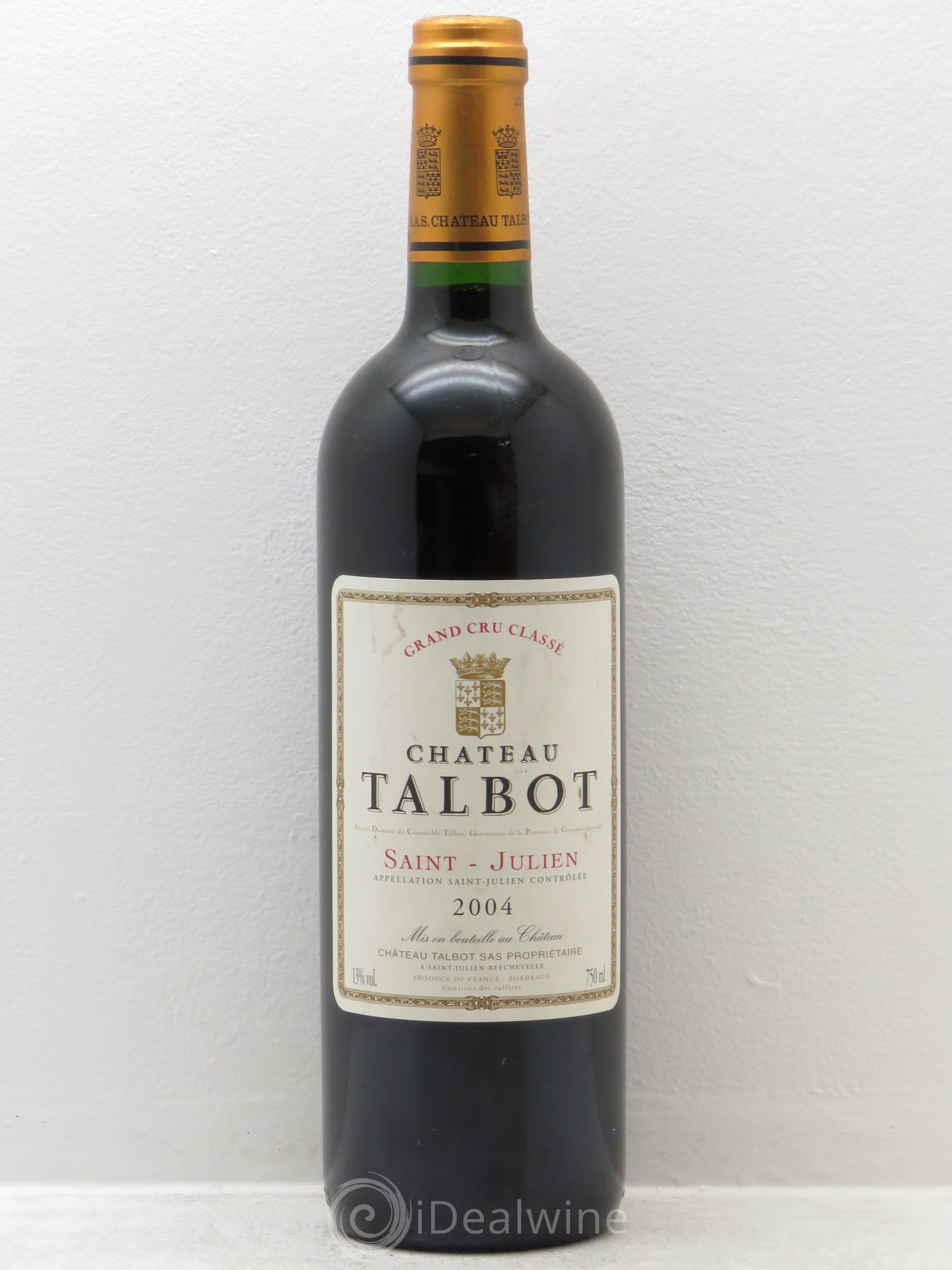 Château Talbot 4ème Grand Cru Classé 2004 - Lot de 1 bouteille - 0