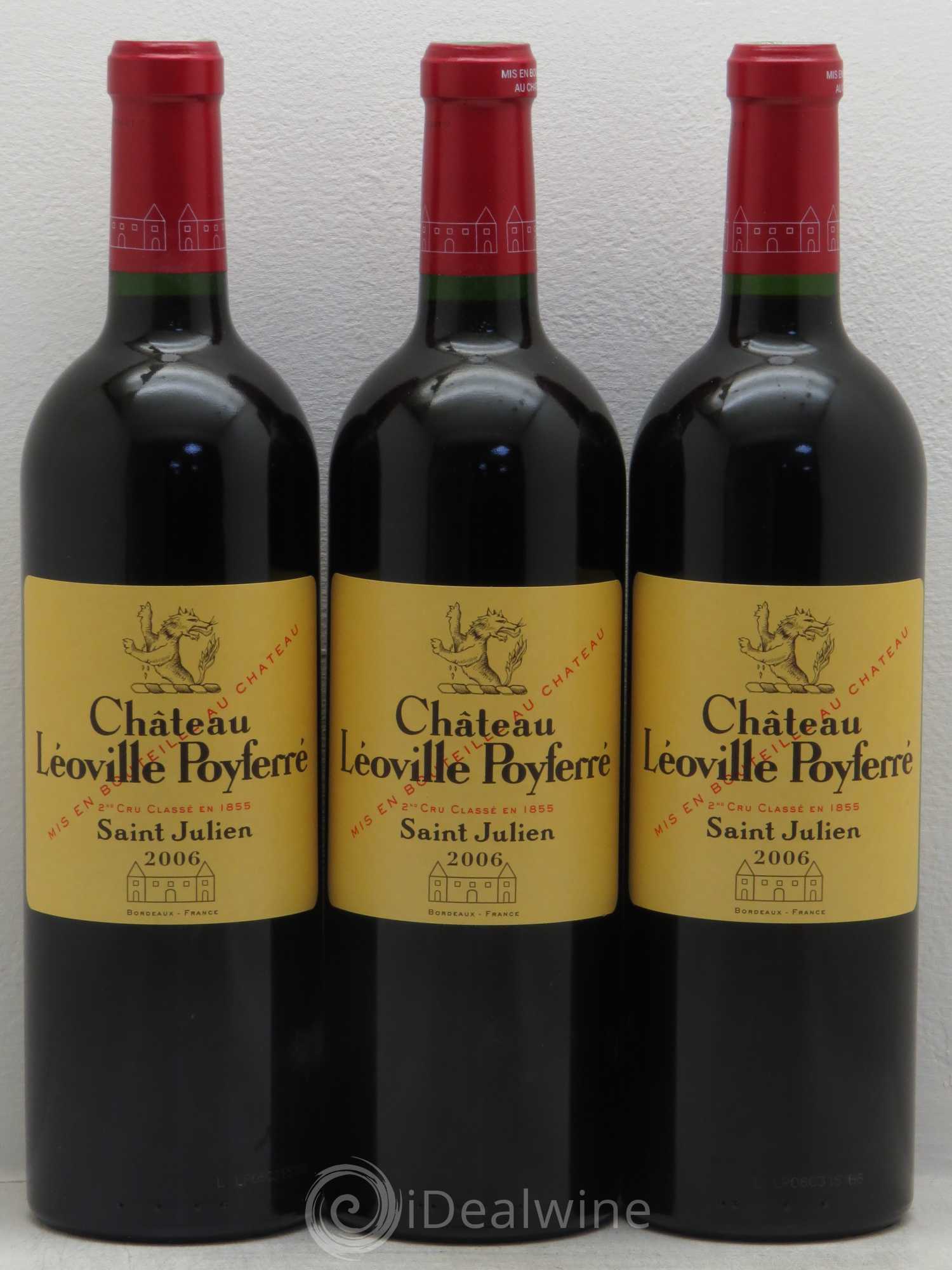 Château Léoville Poyferré 2ème Grand Cru Classé 2006 - Lot de 3 bouteilles - 0