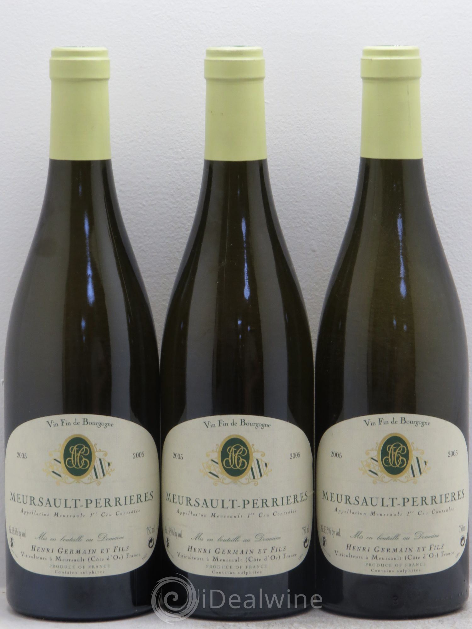Meursault 1er Cru Henri Germain 2005 - Lot de 3 bouteilles - 0