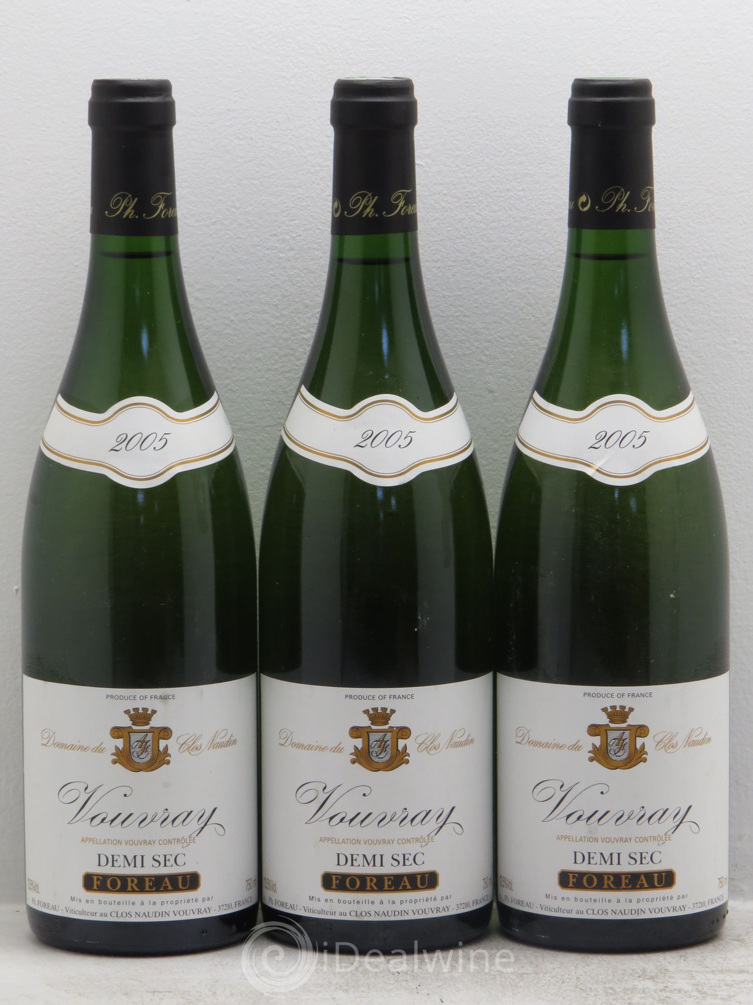 Vouvray Demi-Sec Clos Naudin - Philippe Foreau 2005 - Lot de 3 bouteilles - 0