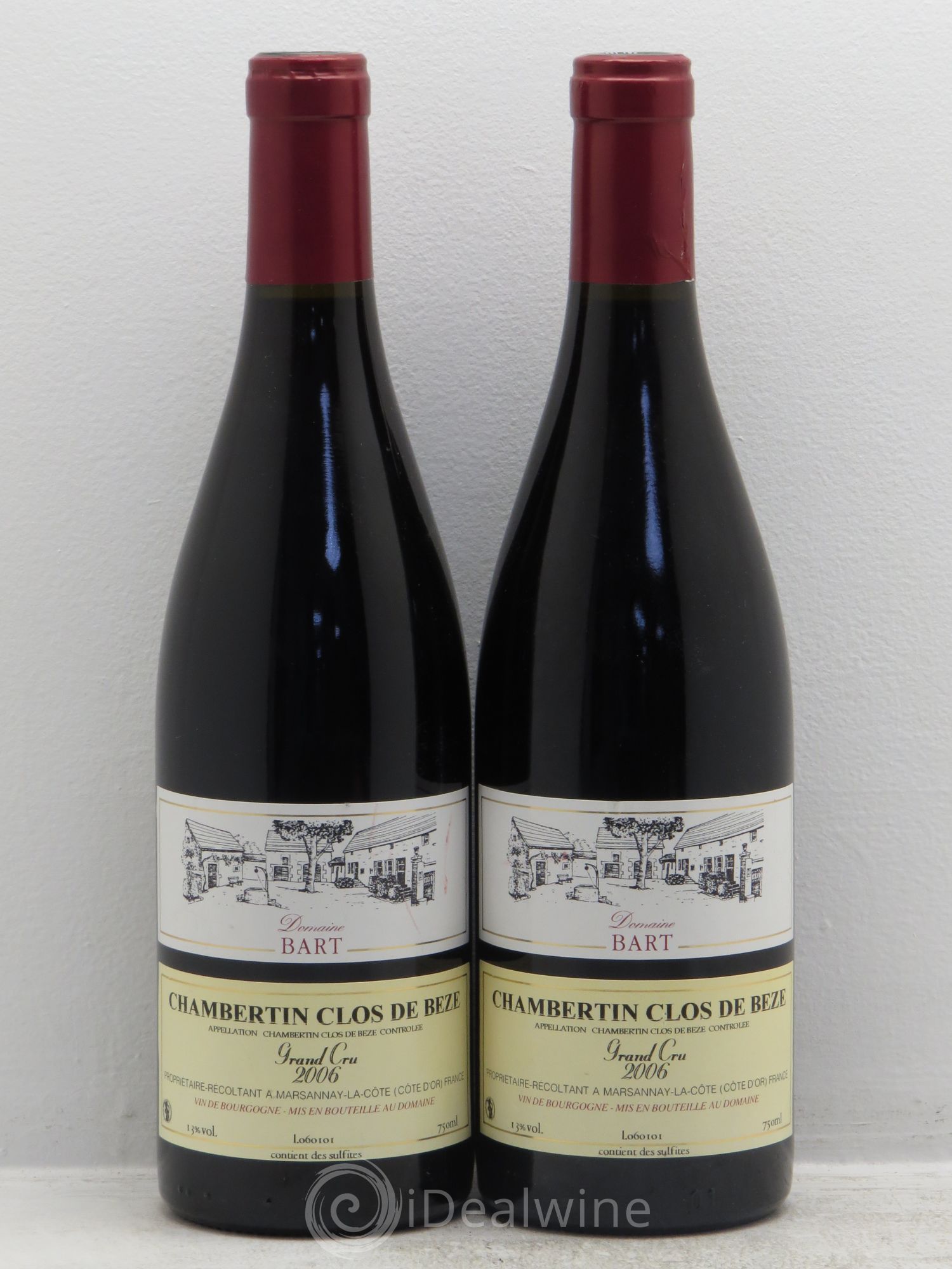 Chambertin Clos de Bèze Grand Cru Domaine Bart 2006 - Lot de 2 bouteilles - 0