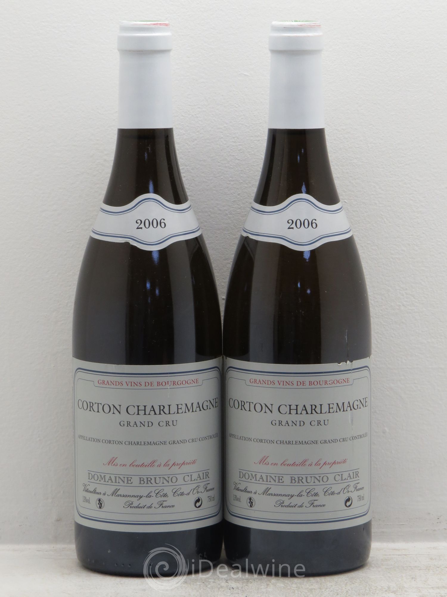Corton-Charlemagne Grand Cru Bruno Clair (Domaine) 2006 - Lot de 2 bouteilles - 0