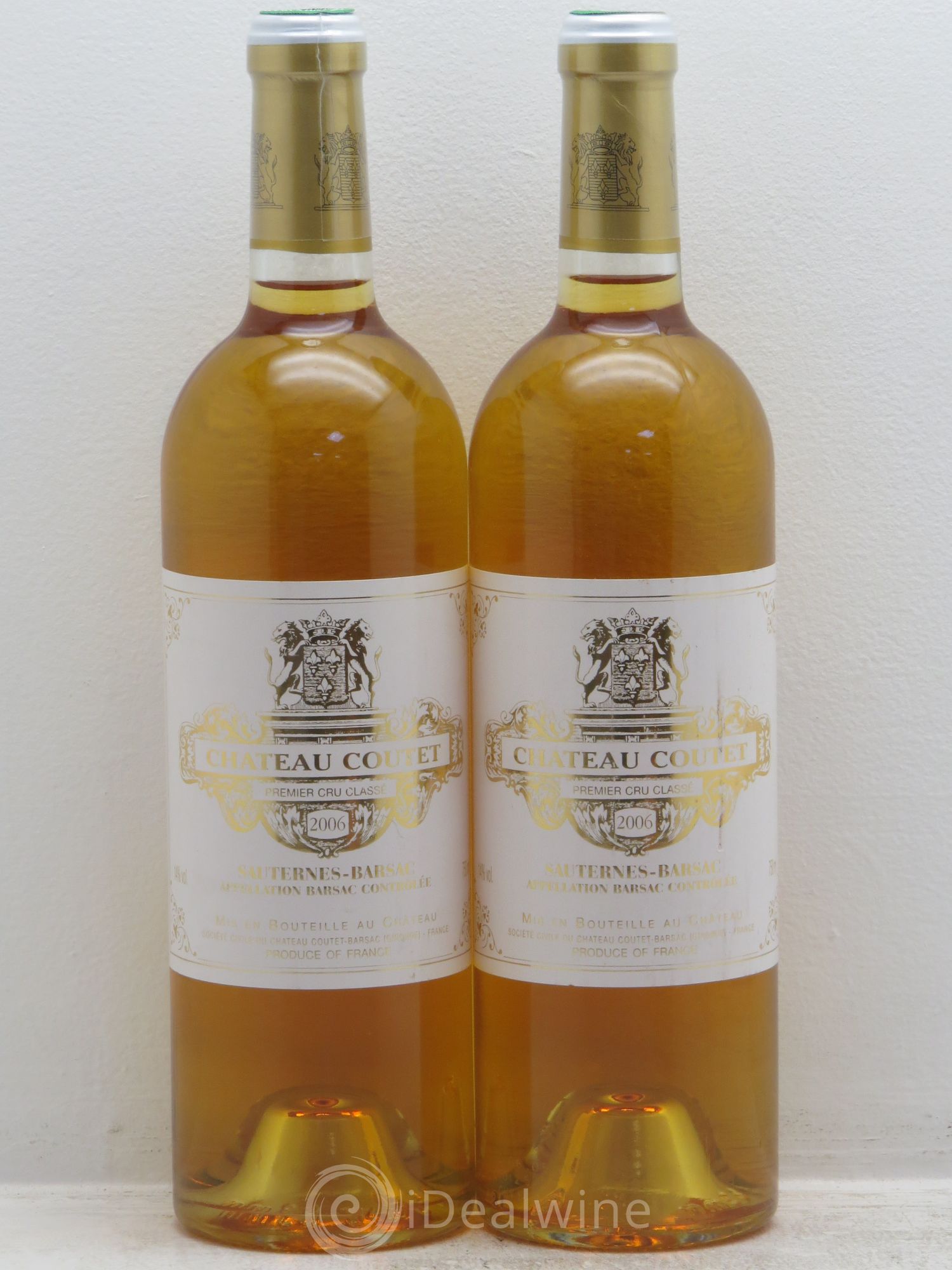 Château Coutet 1er Grand Cru Classé 2006 - Lotto di 2 bottiglie - 0