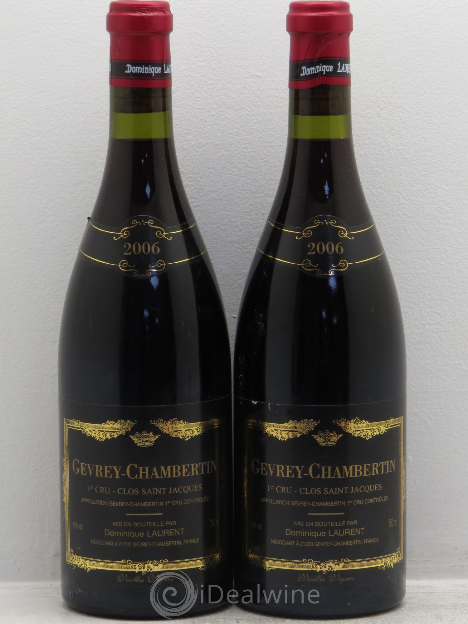 Gevrey-Chambertin 1er Cru Clos Saint Jacques Vieilles Vignes Dominique Laurent 2006 - Lot de 2 bouteilles - 0
