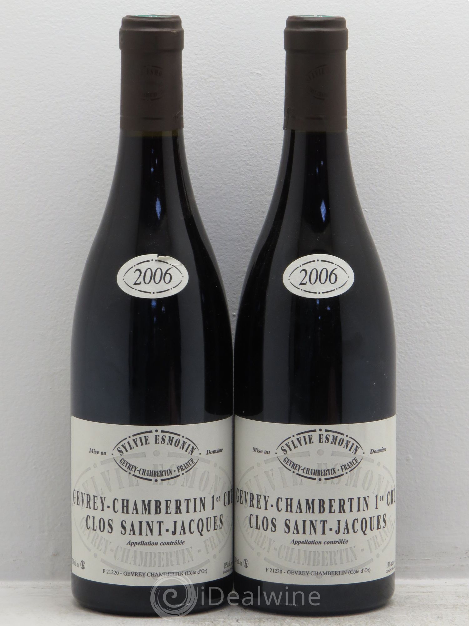 Gevrey-Chambertin 1er Cru Clos Saint Jacques Sylvie Esmonin 2006 - Lot de 2 bouteilles - 0