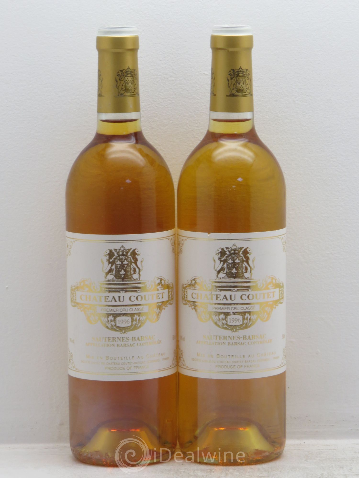 Château Coutet 1er Grand Cru Classé 1996 - Lotto di 2 bottiglie - 0