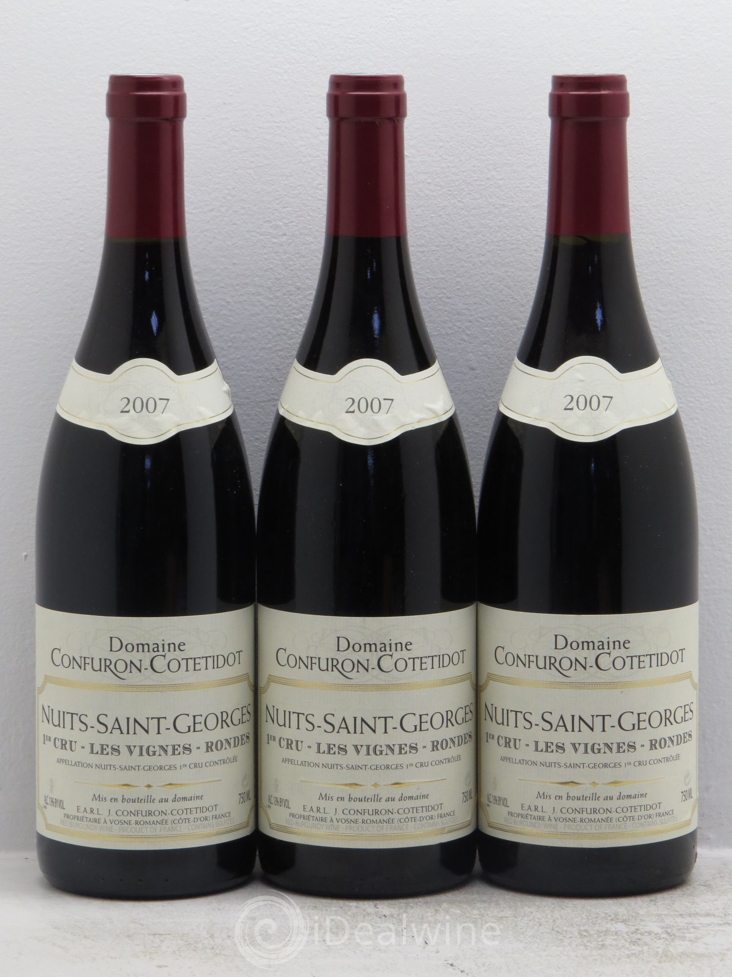 Nuits-Saint-Georges 1er Cru 2007 - Lot de 3 bouteilles - 0
