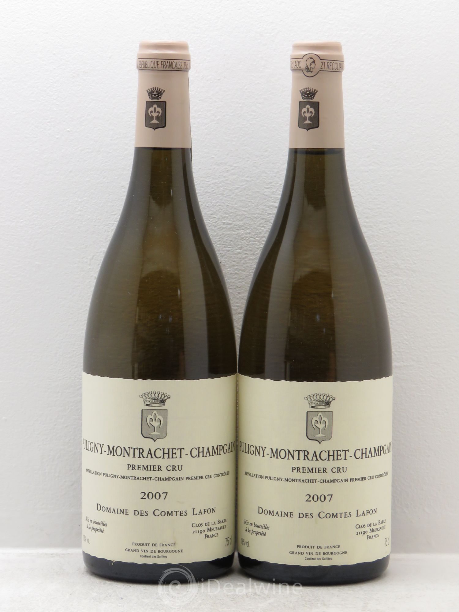 Puligny-Montrachet 1er Cru Champgain Comtes Lafon (Domaine des) 2007 - Lot de 2 bouteilles - 0