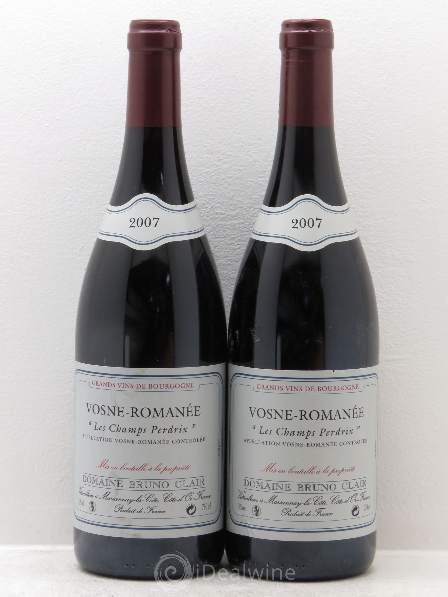 Vosne-Romanée Les Champs Perdrix Bruno Clair (Domaine) 2007 - Lot de 2 bouteilles - 0